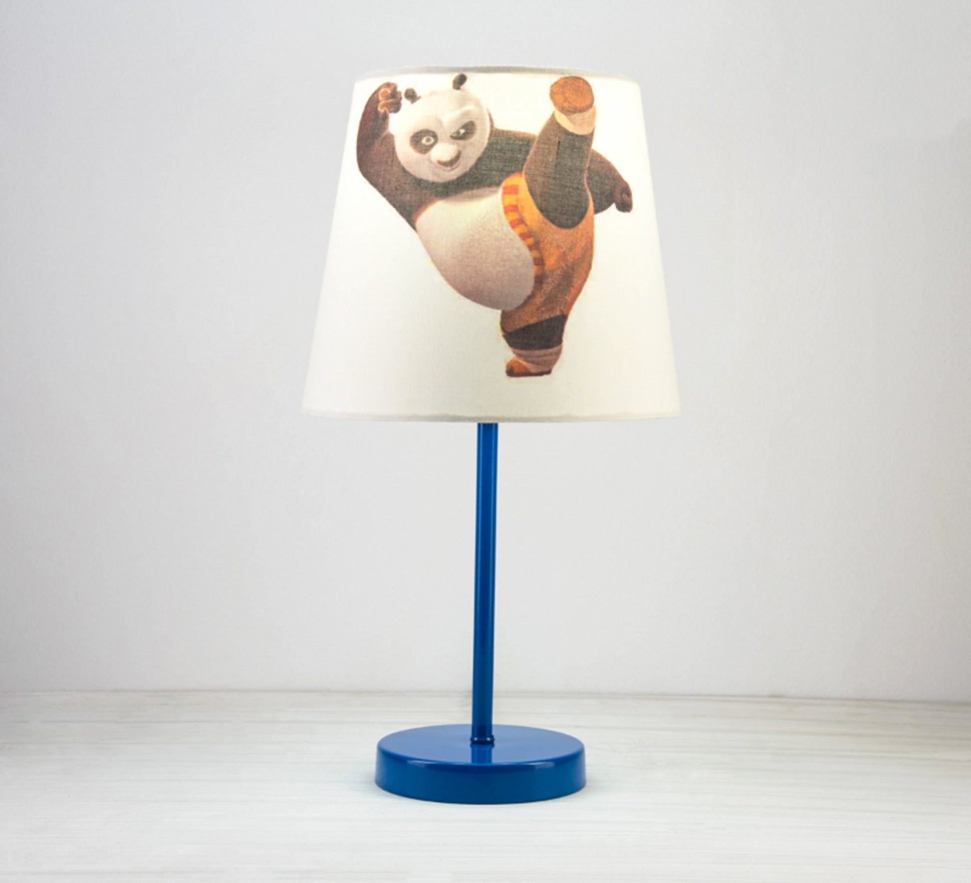 Kung Fu Panda Light Up and Cheerful Kids Lamp with Blue Base - Vitrine Furniture - Lighting