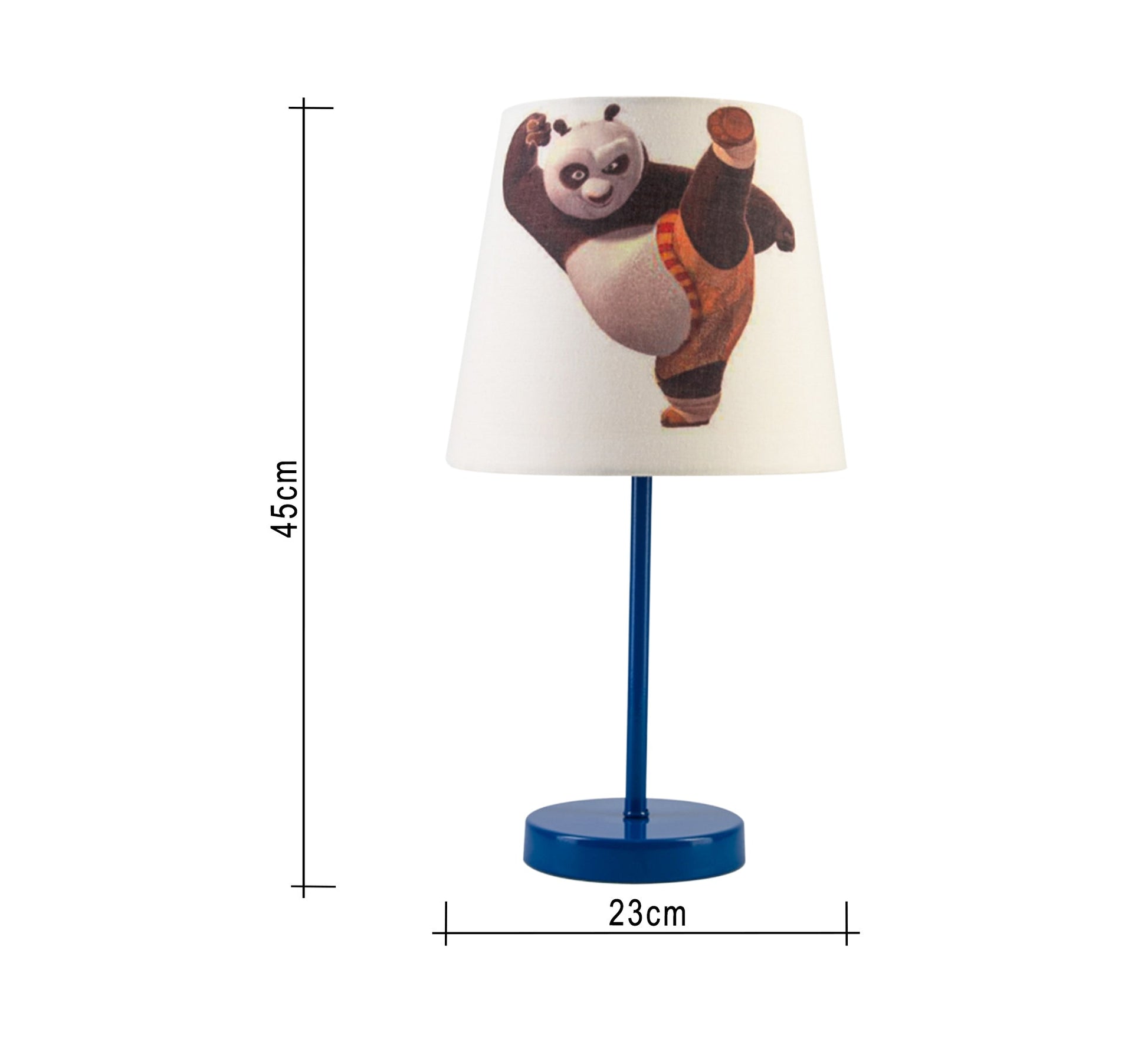 Kung Fu Panda Light Up and Cheerful Kids Lamp with Blue Base - Vitrine Furniture - Lighting