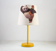 Kung Fu Panda Light Up and Cheerful Kids Lamp with Gold Base - Vitrine Furniture - Lighting