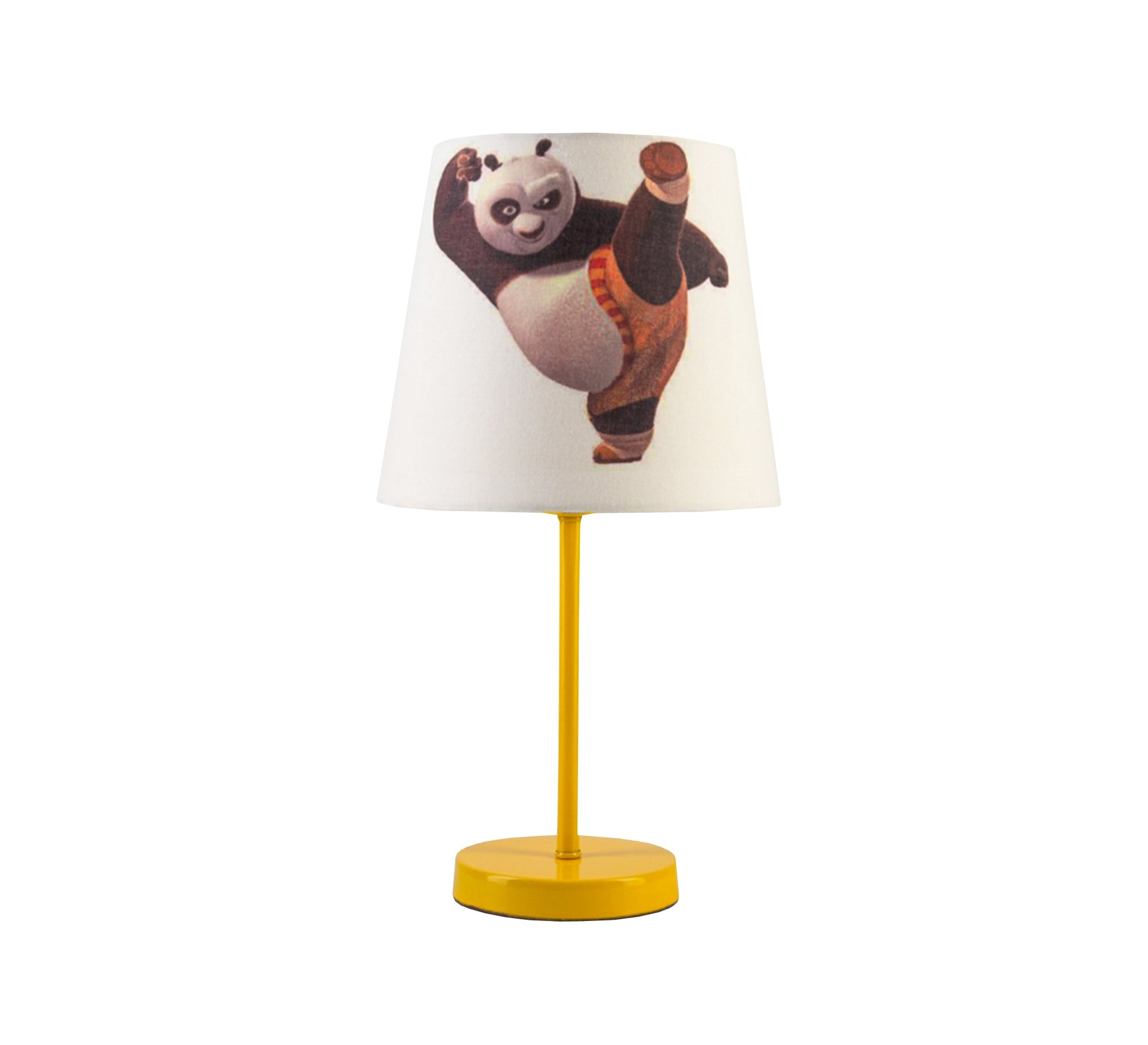 Kung Fu Panda Light Up and Cheerful Kids Lamp with Gold Base - Vitrine Furniture - Lighting