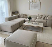 L Beige Sofa: Cozy, Elegant, Space - Saving Gem - Vitrine Furniture - Furniture