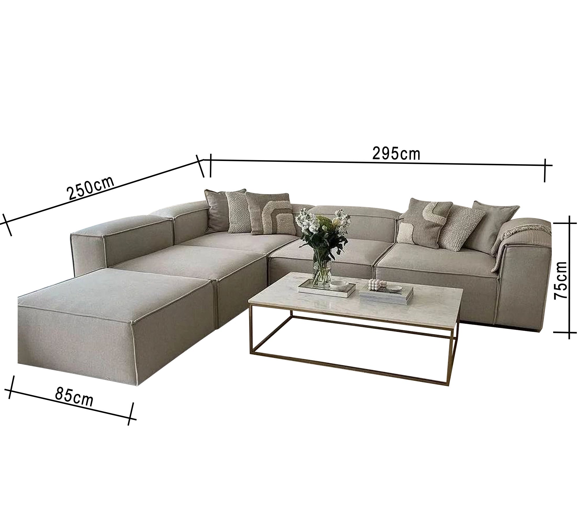 L Beige Sofa: Cozy, Elegant, Space - Saving Gem - Vitrine Furniture - Furniture