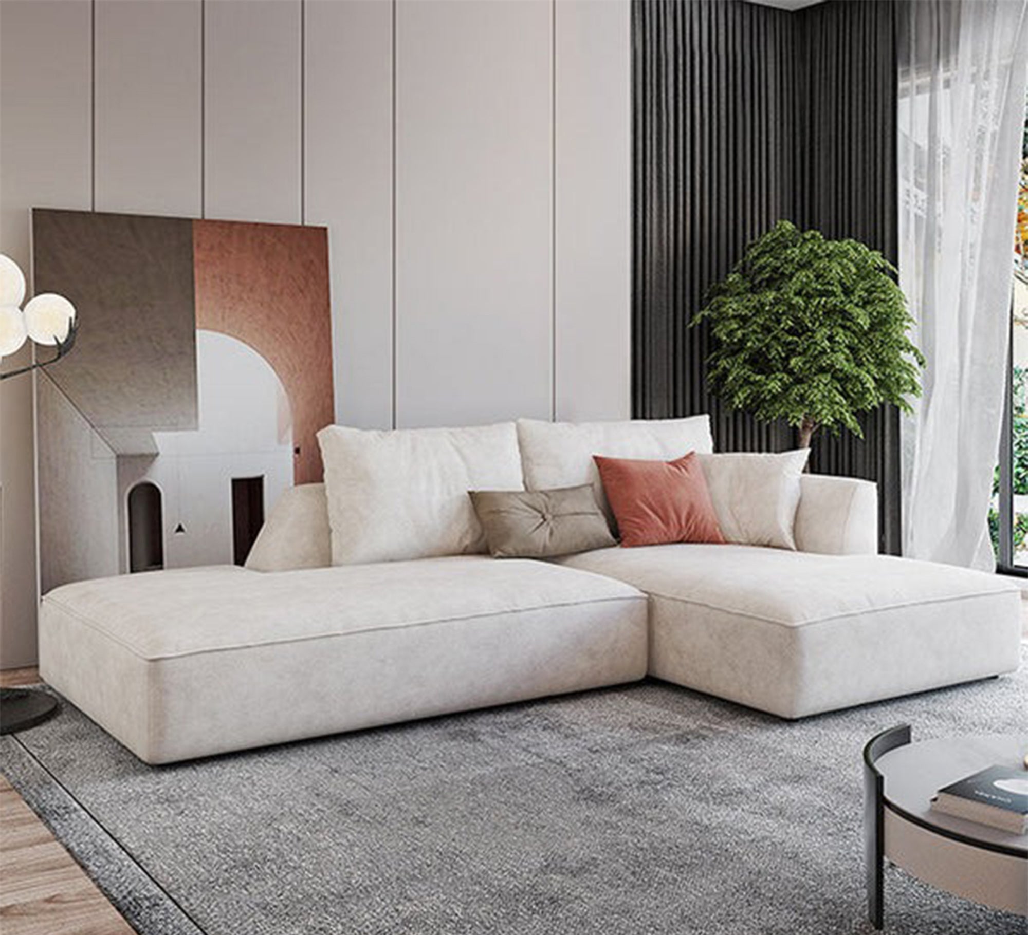 L - shape Corner for living room - Vitrine Furniture - Furniture