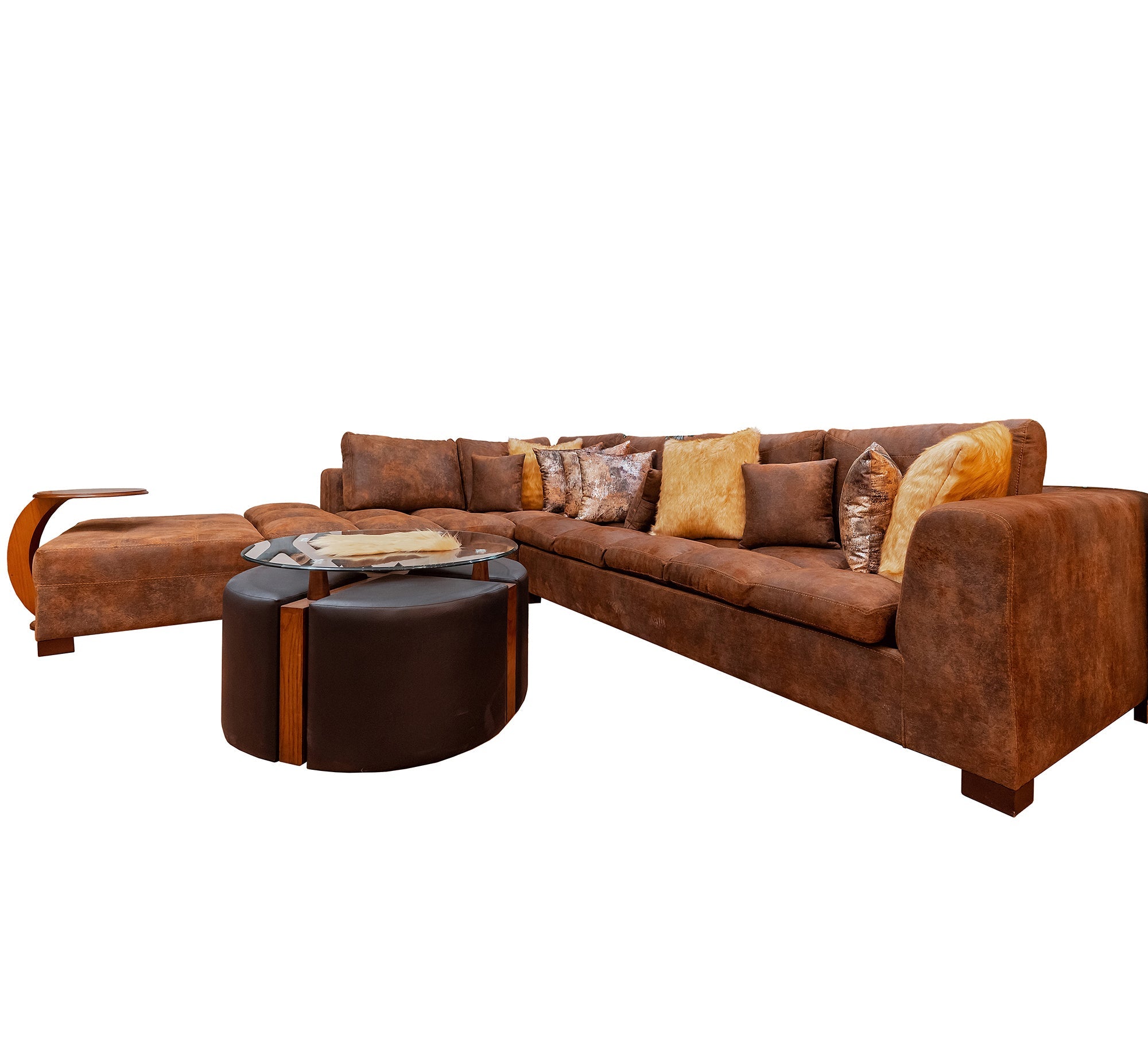 L - Shape Corner Sofa Set - Stylish & Versatile - Vitrine Furniture - Living room Sofas