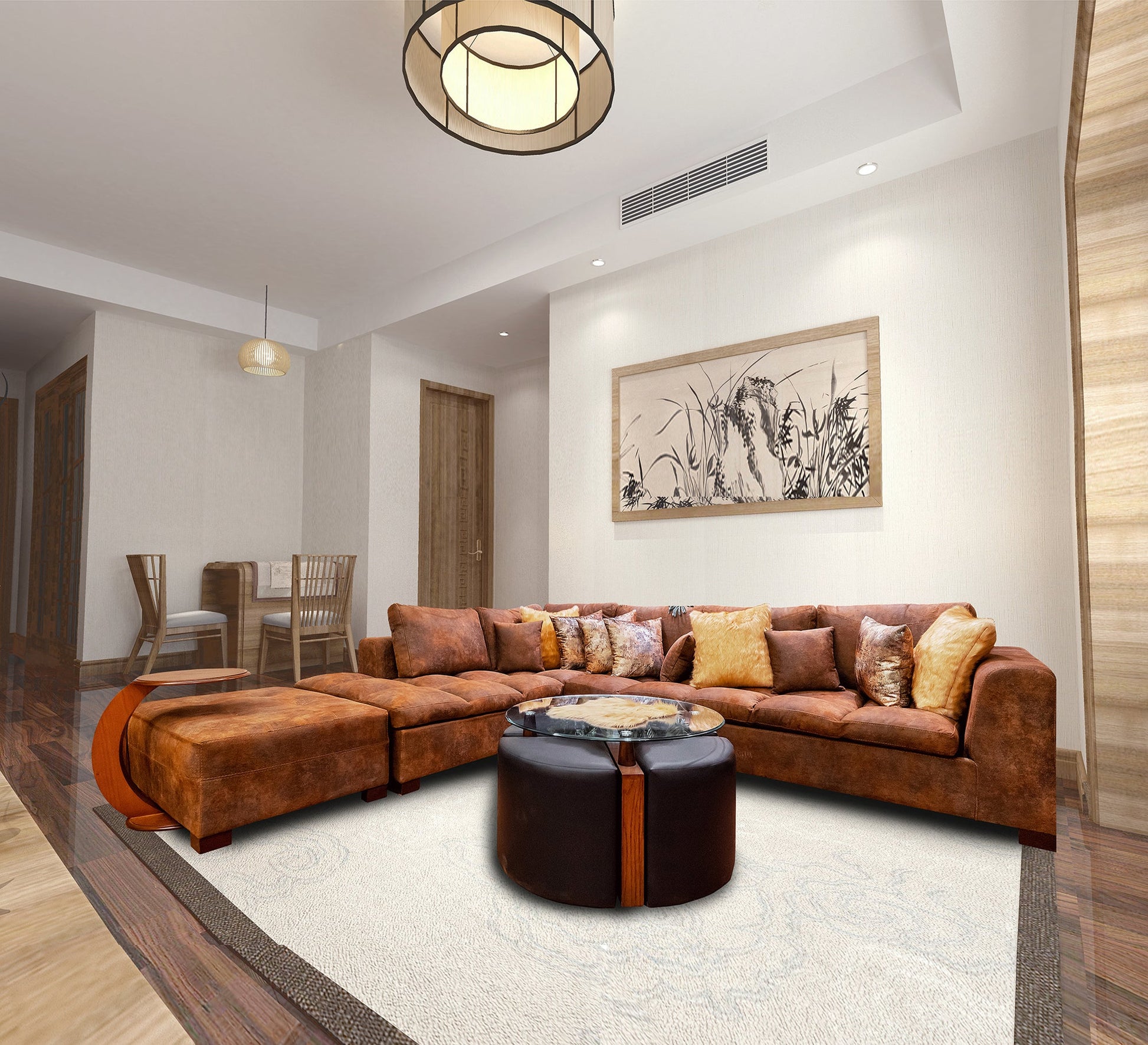 L - Shape Corner Sofa Set - Stylish & Versatile - Vitrine Furniture - Living room Sofas