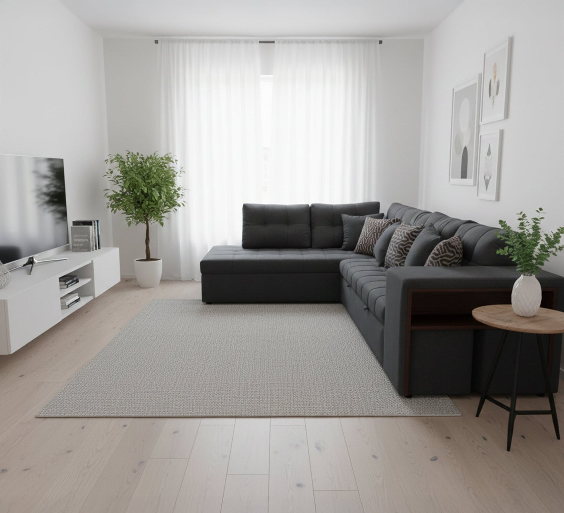 L - shaped bed and a chaise longue - Vitrine Furniture - L - shape sofa set
