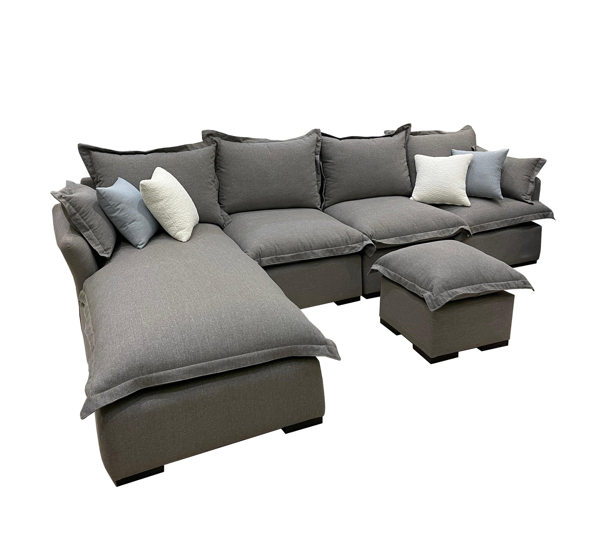 L - shaped chaise longue corner in a distinctive grey color - Vitrine Furniture - Furniture