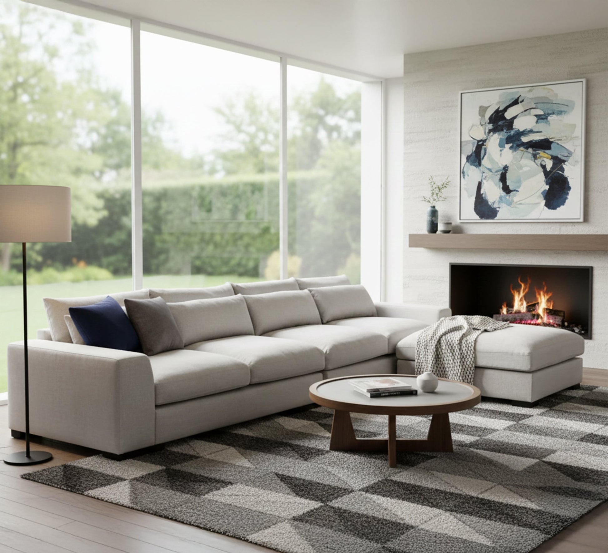 L - Shaped Sectional: Modern Comfort & Style - Vitrine Furniture - L - shape sofa set