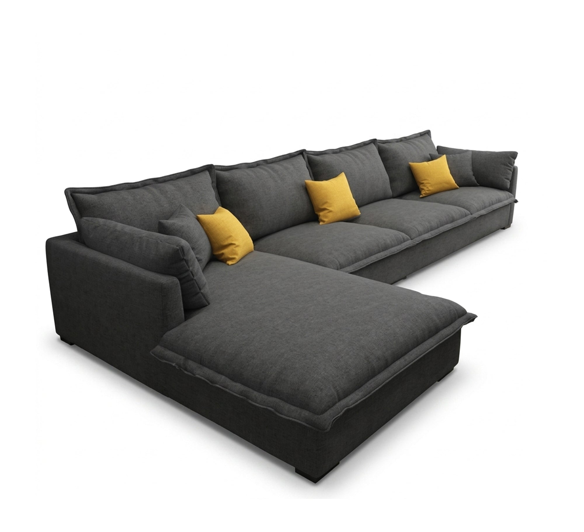 L - Shaped Sofa: Stylish Comfort in Chic Gray - Vitrine Furniture - L - shape sofa set