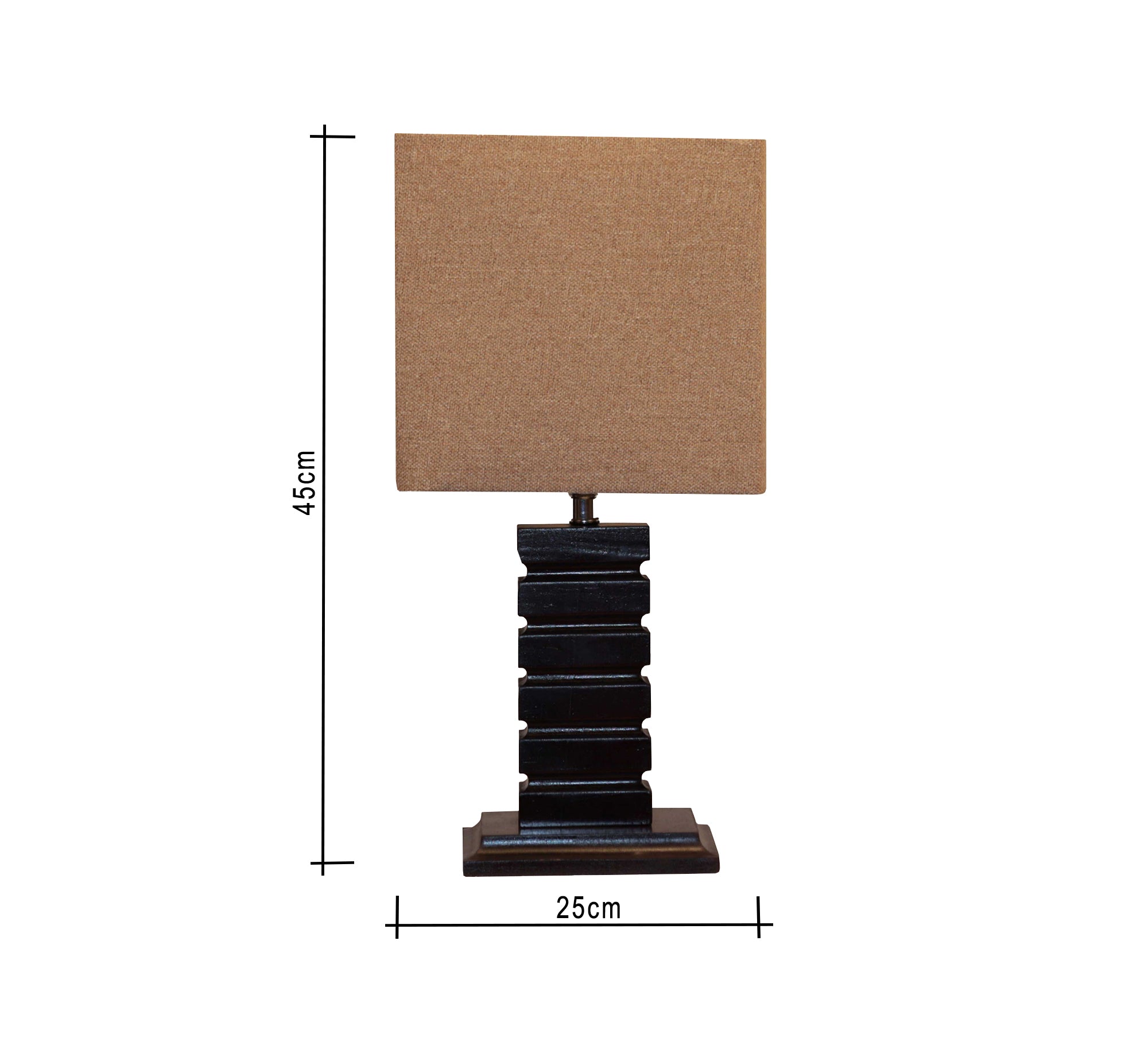 Lampshade with beige cover and brown base - Vitrine Furniture - Lighting