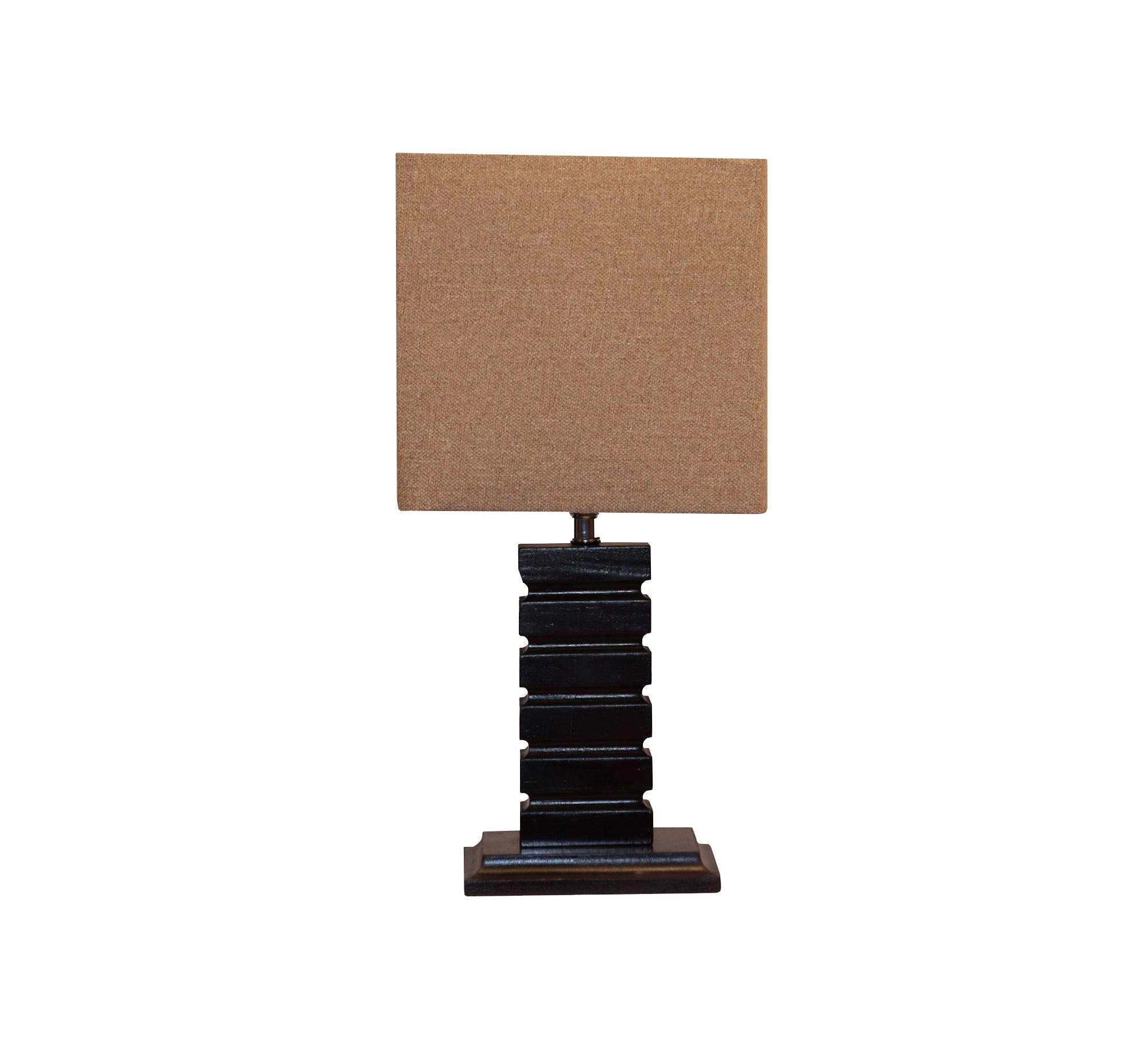 Lampshade with beige cover and brown base - Vitrine Furniture - Lighting