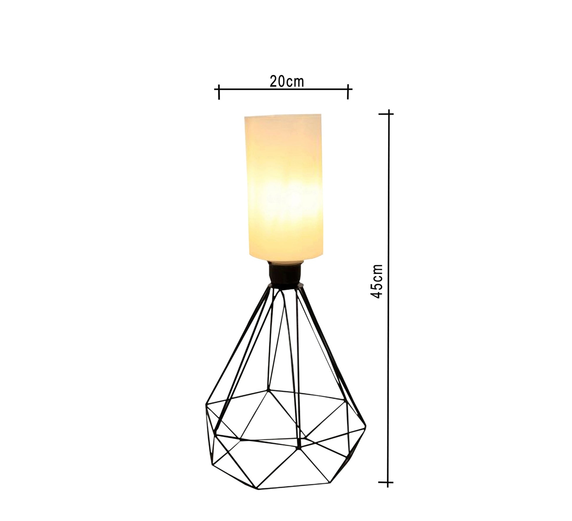 Lampshade with black conical cage base - Vitrine Furniture - Lighting