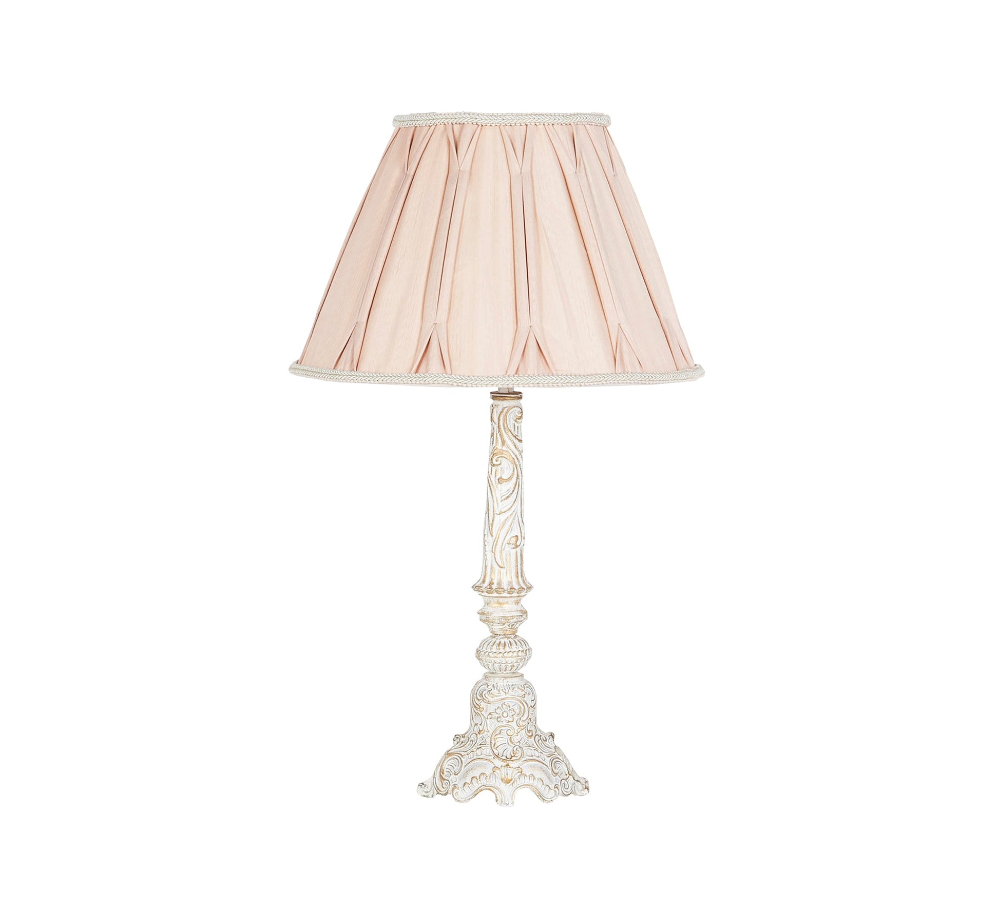 Lampshade with fabric cover and decorated base - Vitrine Furniture - Lighting