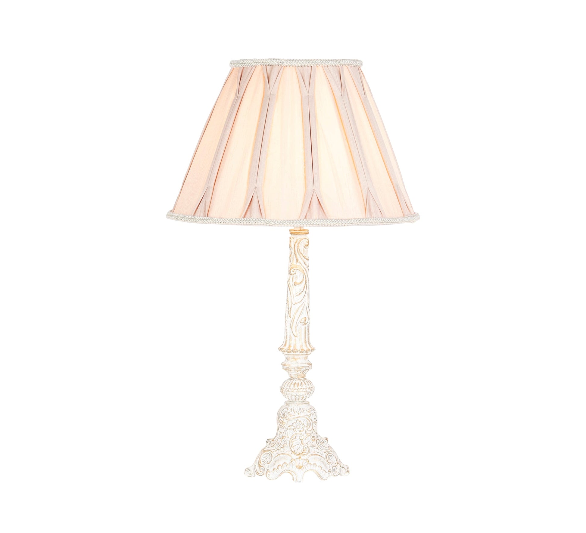 Lampshade with fabric cover and decorated base - Vitrine Furniture - Lighting