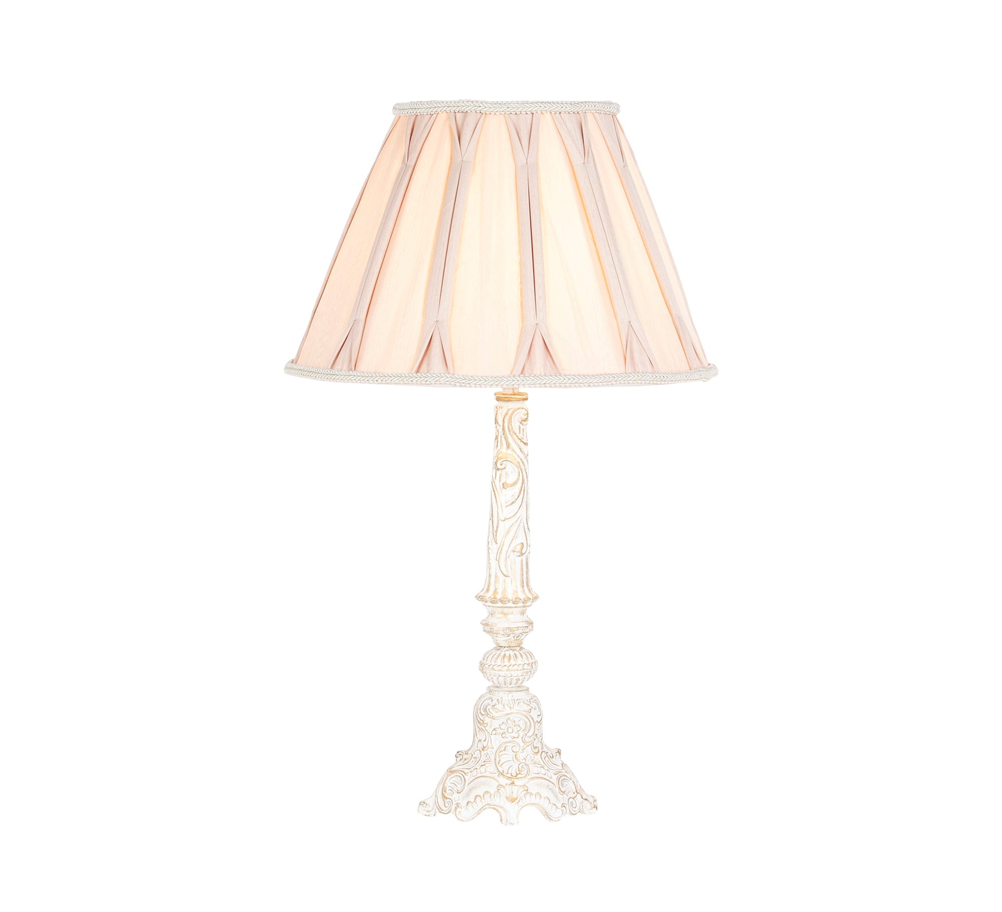 Lampshade with fabric cover and decorated base - Vitrine Furniture - Lighting