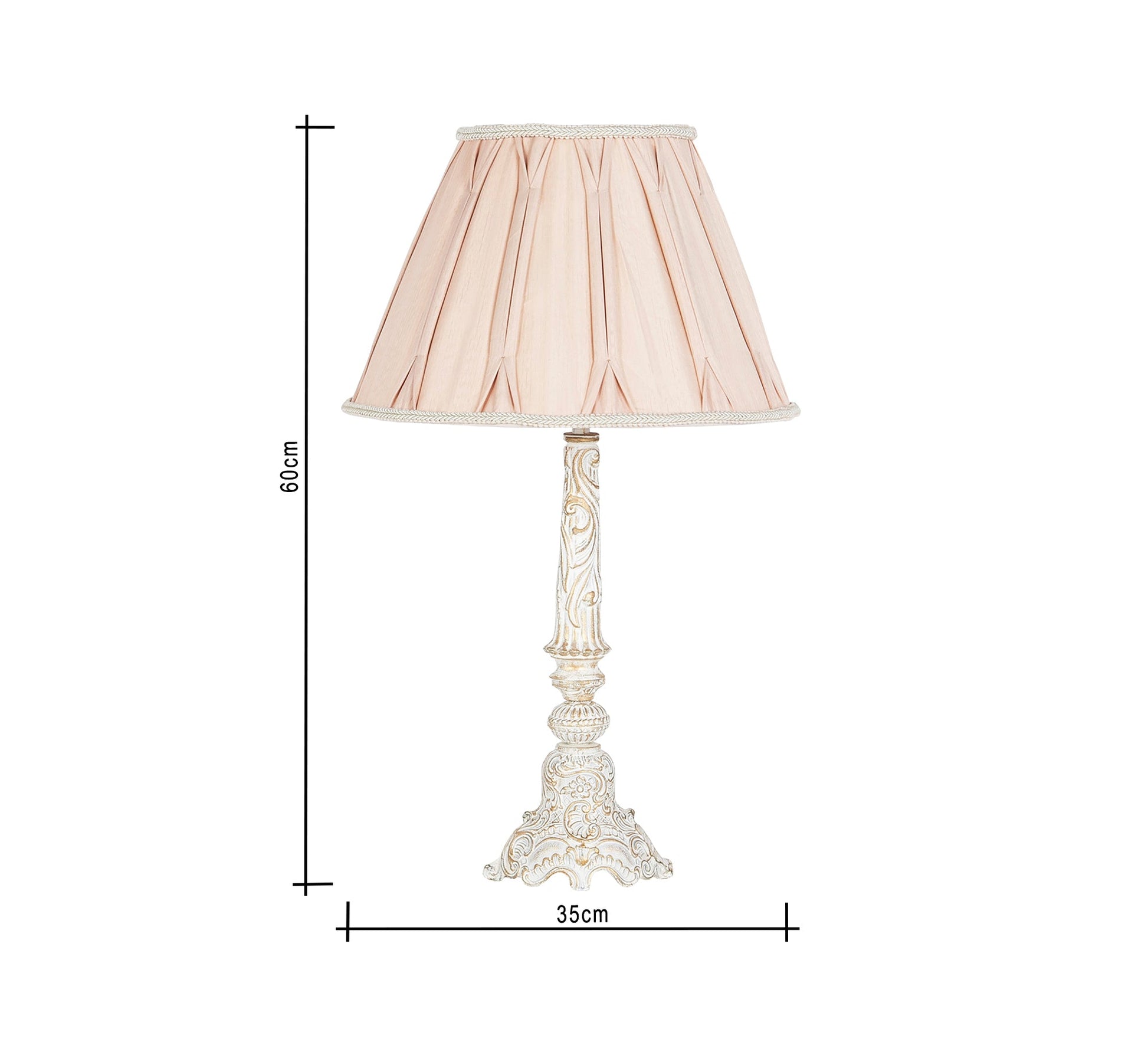 Lampshade with fabric cover and decorated base - Vitrine Furniture - Lighting