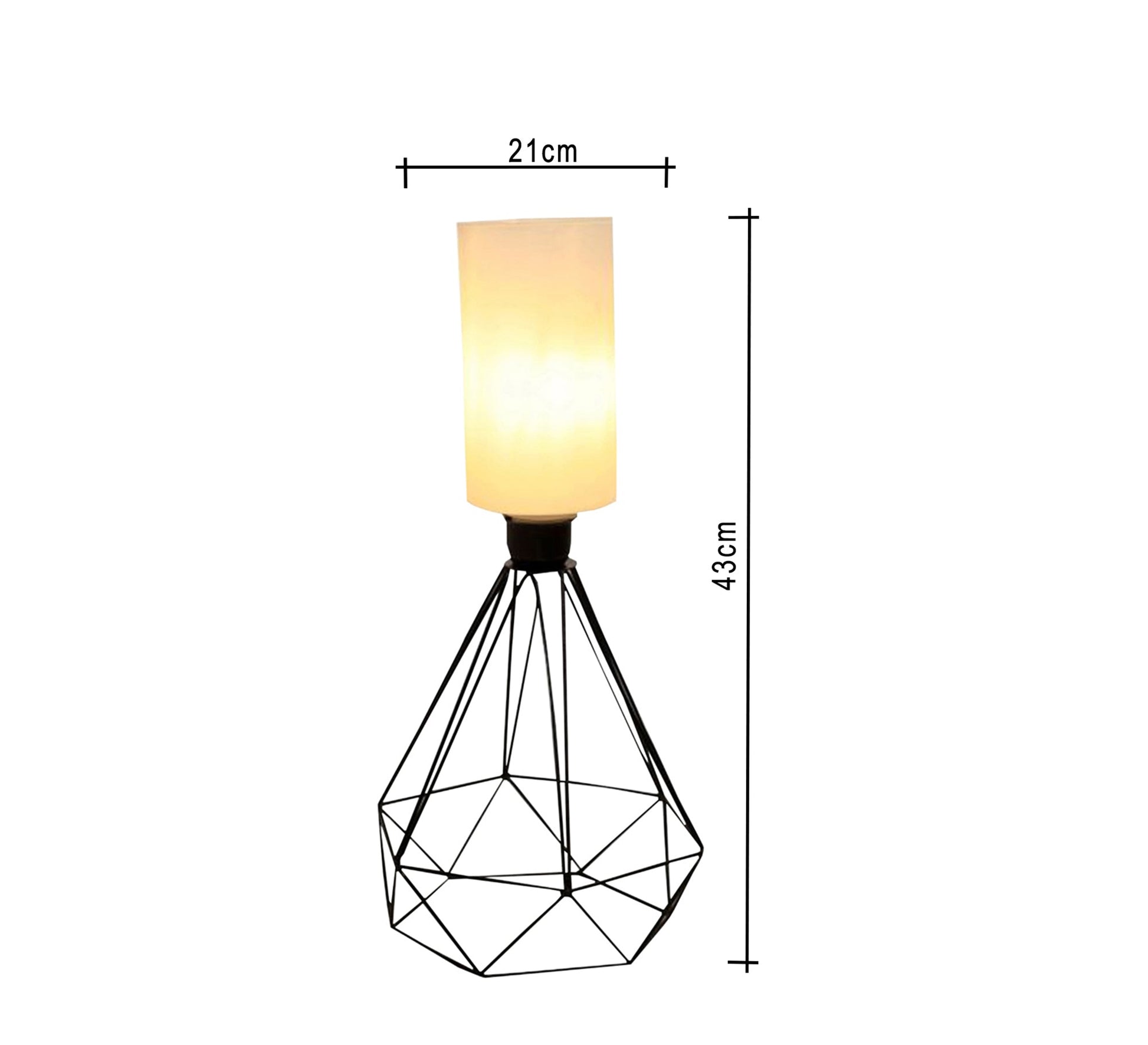 Lampshade with white conical cage base - Vitrine Furniture - Lighting