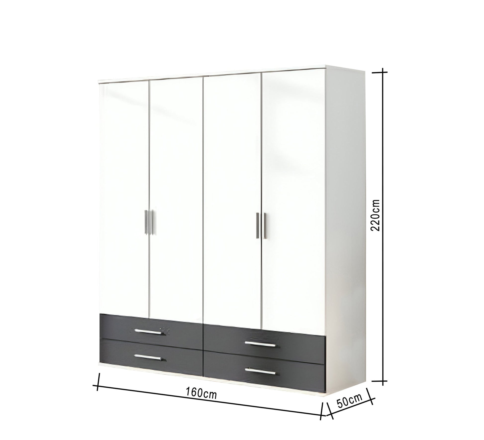Large Black & White Wardrobes Modern Storage - Vitrine Furniture - Furniture