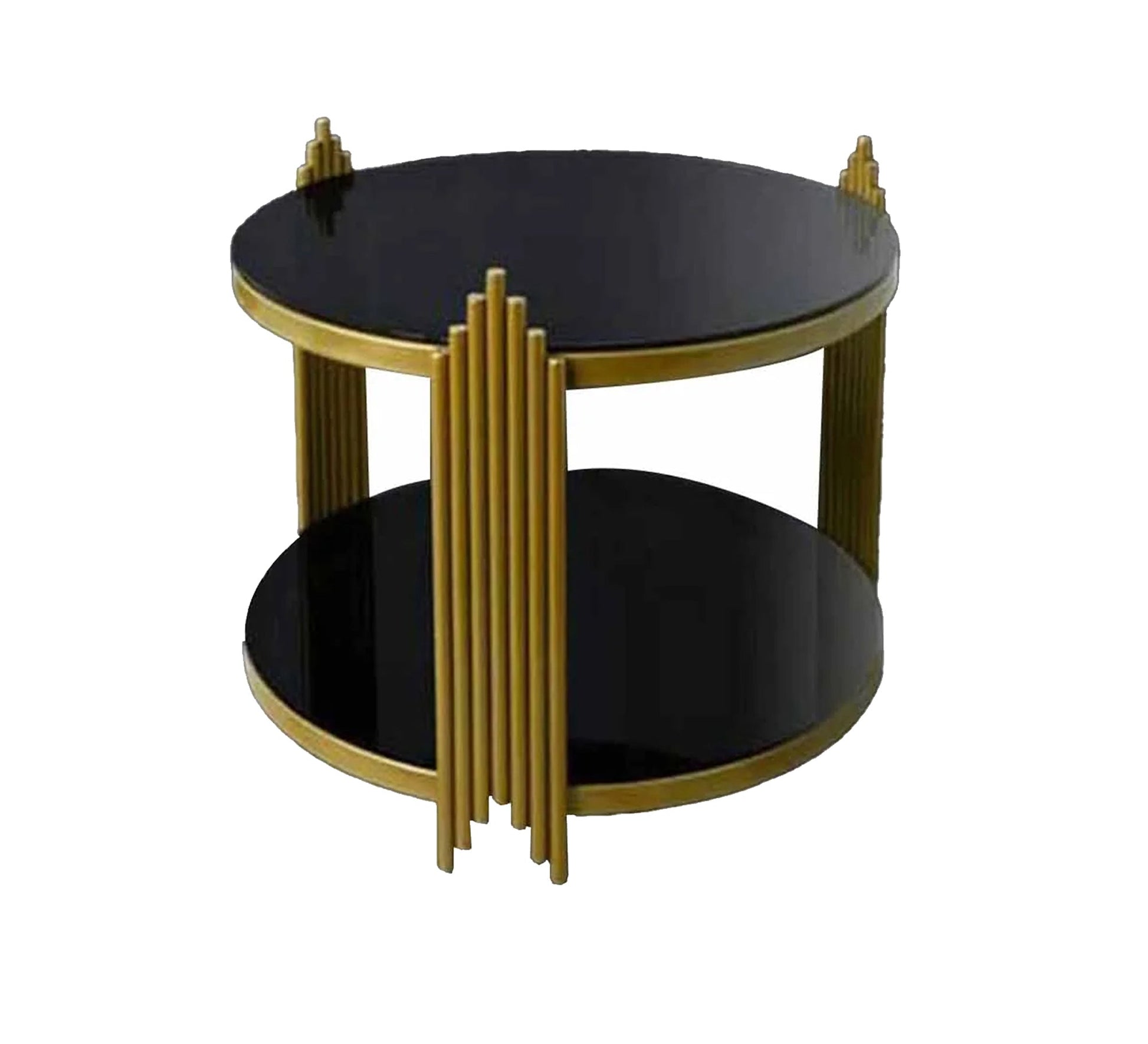 Large coffee table in black and gold - Vitrine Furniture - Furniture