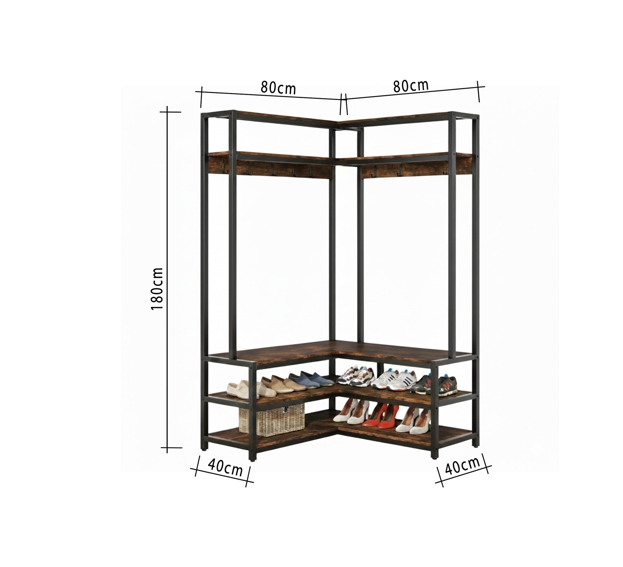 Large corner organizer for entrances and hallways - Vitrine Furniture - Furniture