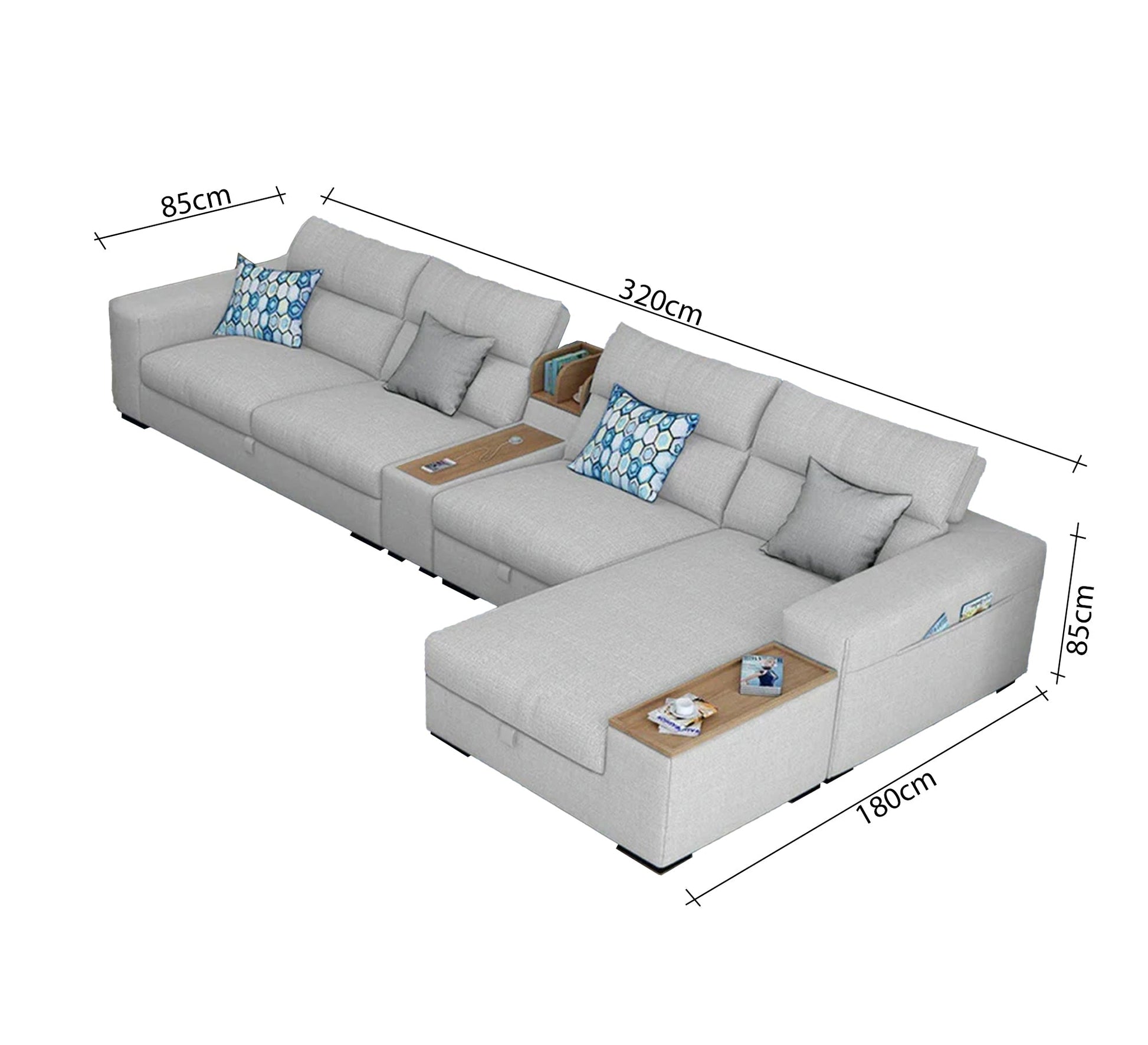 Large corner with multiple storage solutions - Vitrine Furniture - Furniture