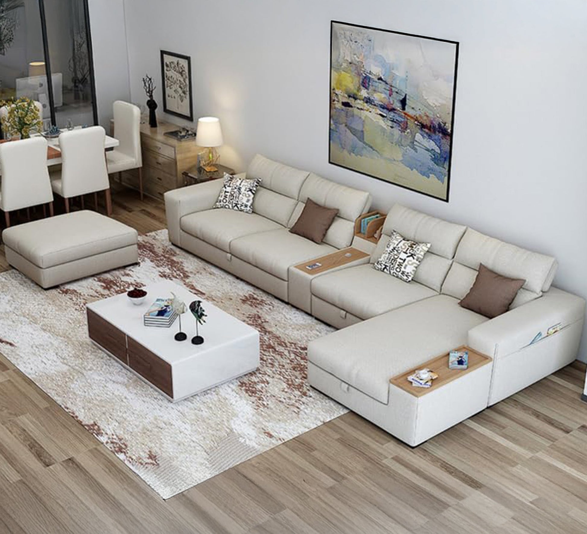 Large corner with multiple storage solutions - Vitrine Furniture - Furniture