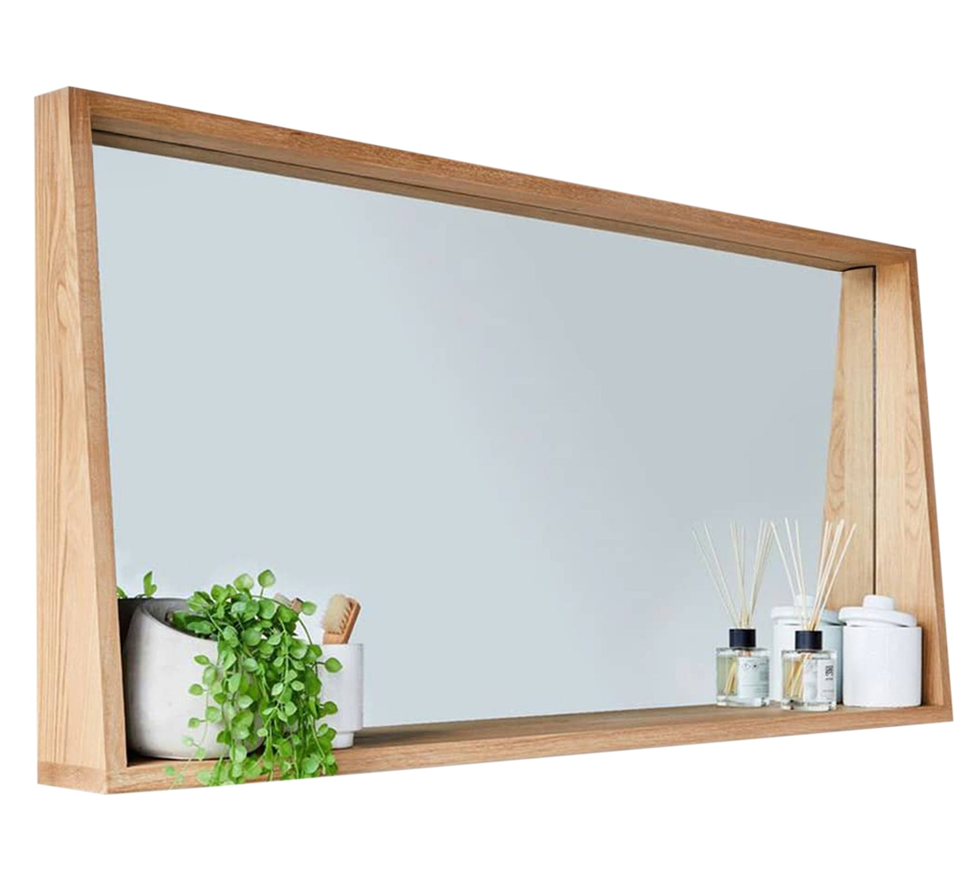 Large rectangular mirror with decorative shelf - Vitrine Furniture - Furniture