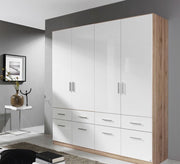 Large White Beige Wardrobe Elegant & Spacious - Vitrine Furniture - Furniture