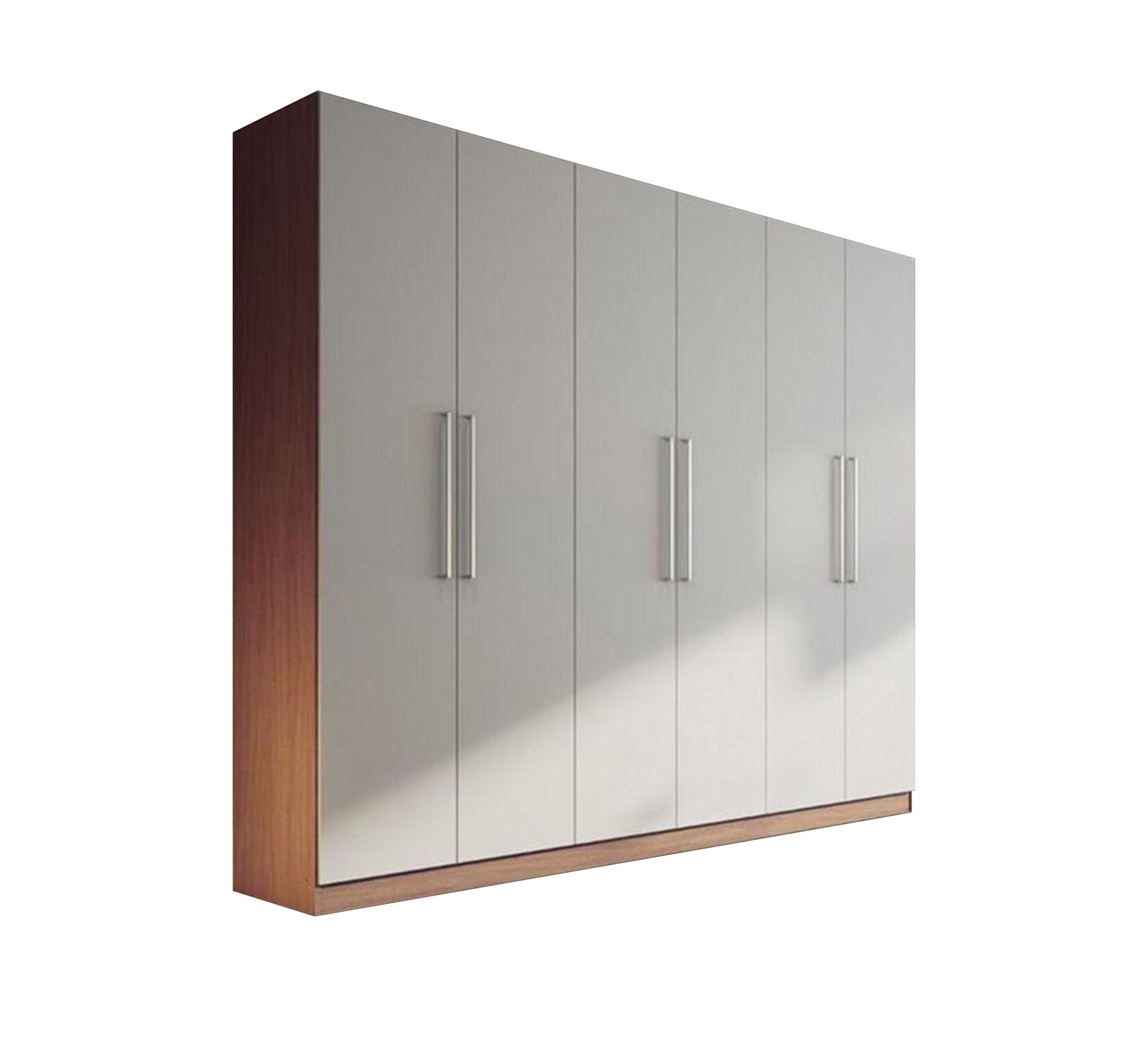 Large white light wood door wardrobe - Vitrine Furniture - Furniture