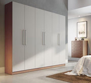 Large white light wood door wardrobe - Vitrine Furniture - Furniture