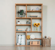 Large wooden bookcase with irregular partitions - Vitrine Furniture - Furniture