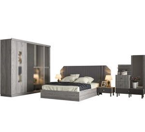 Lazita grey bedroom - Vitrine Furniture - Bed Sets