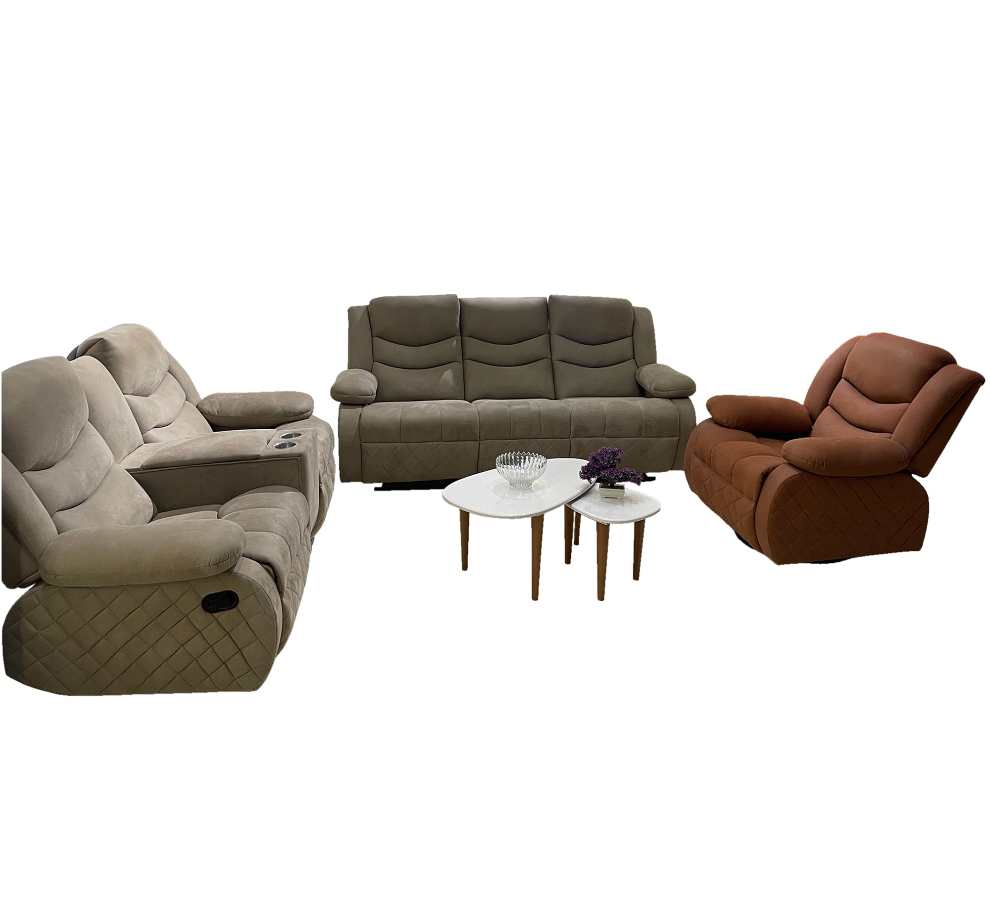 Lazy Boy Beige living room - Vitrine Furniture - Lazyboy Set