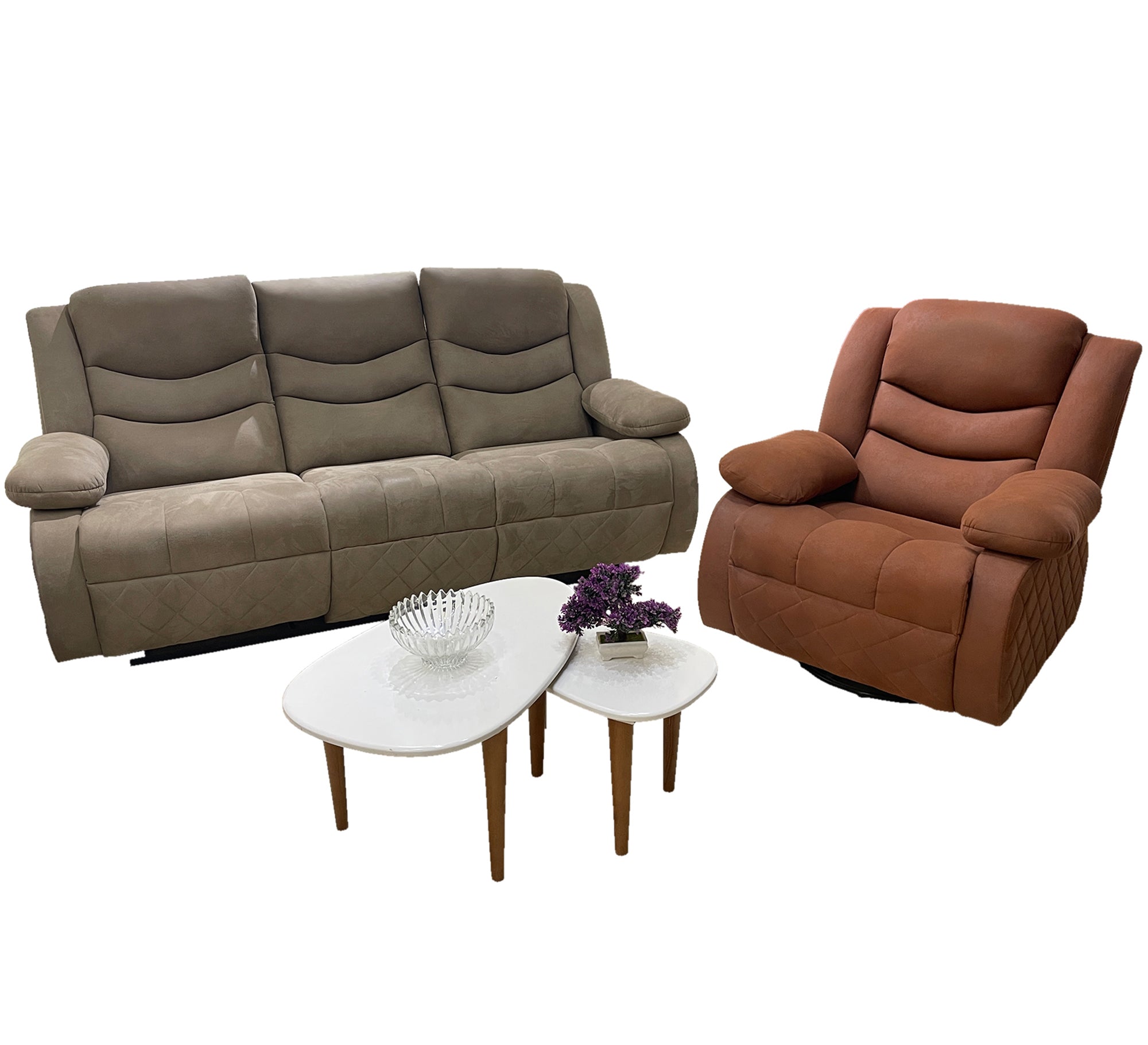 Lazy Boy Beige living room - Vitrine Furniture - Lazyboy Set