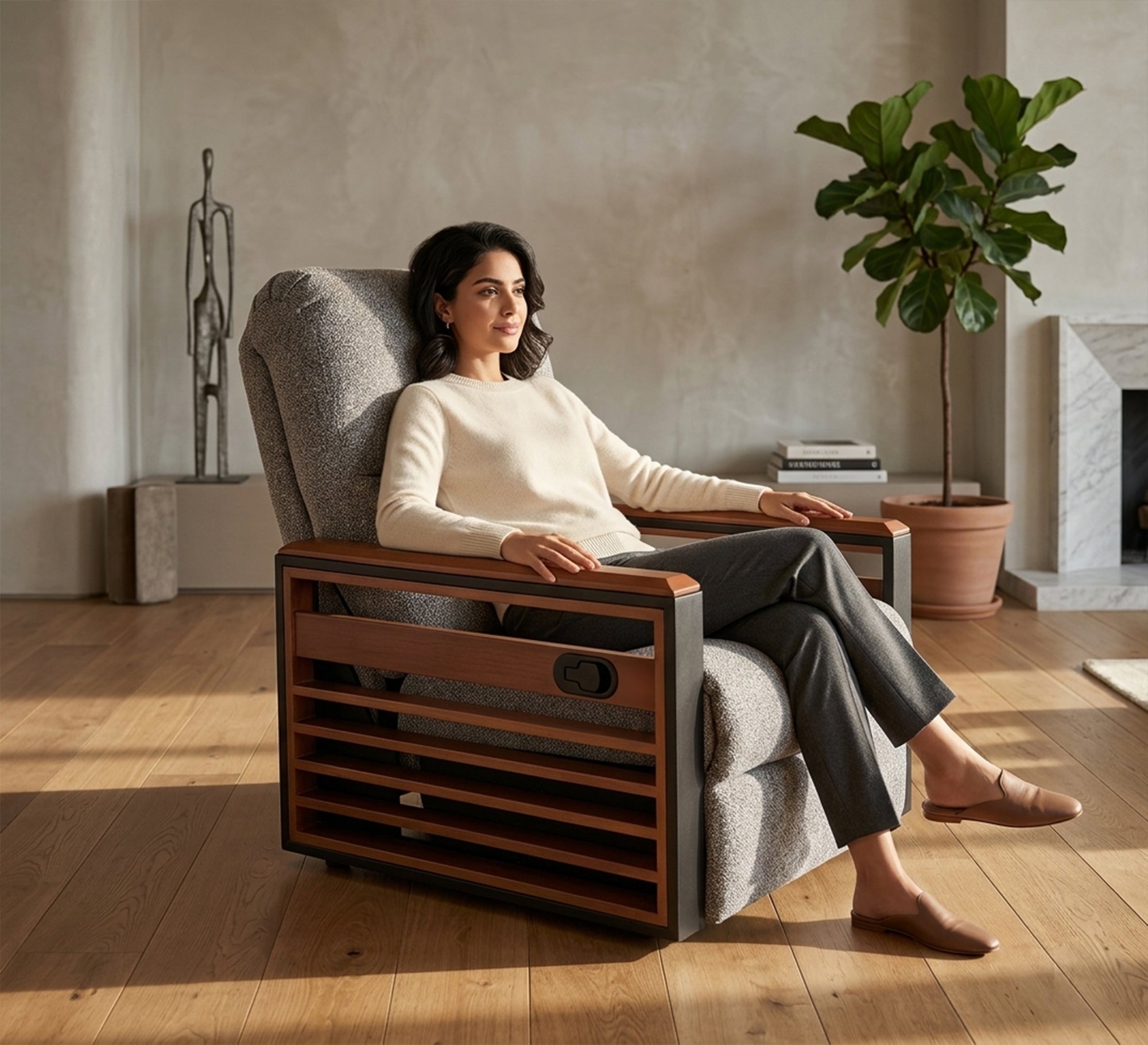 Lazy Boy Chair is comfortable, wooden, modern and practical - Vitrine Furniture - Lazyboy Chair