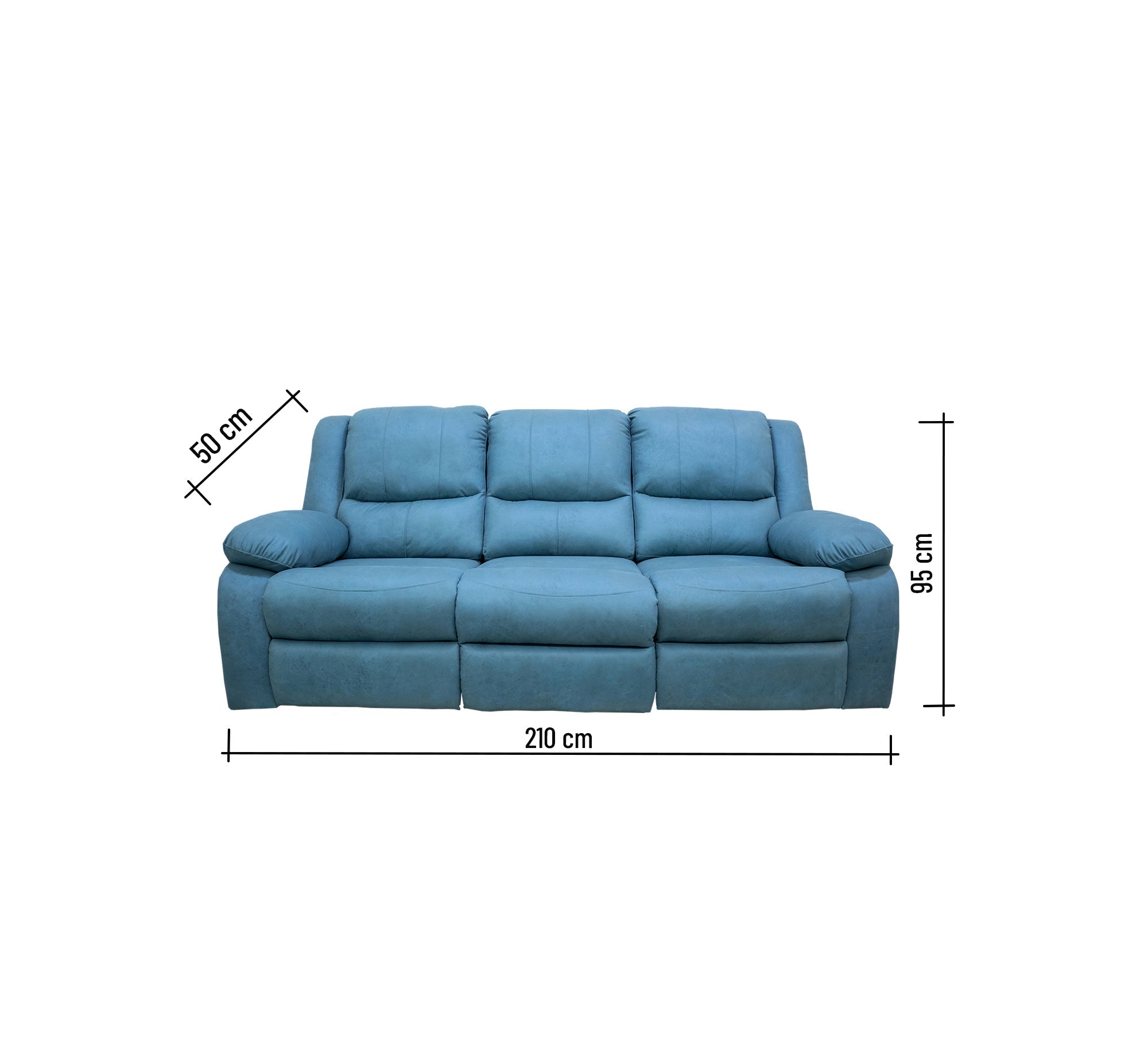 Lazy Boy Dream Recliners: Cozy Light Blue Sofas - Vitrine Furniture - Lazyboy Set