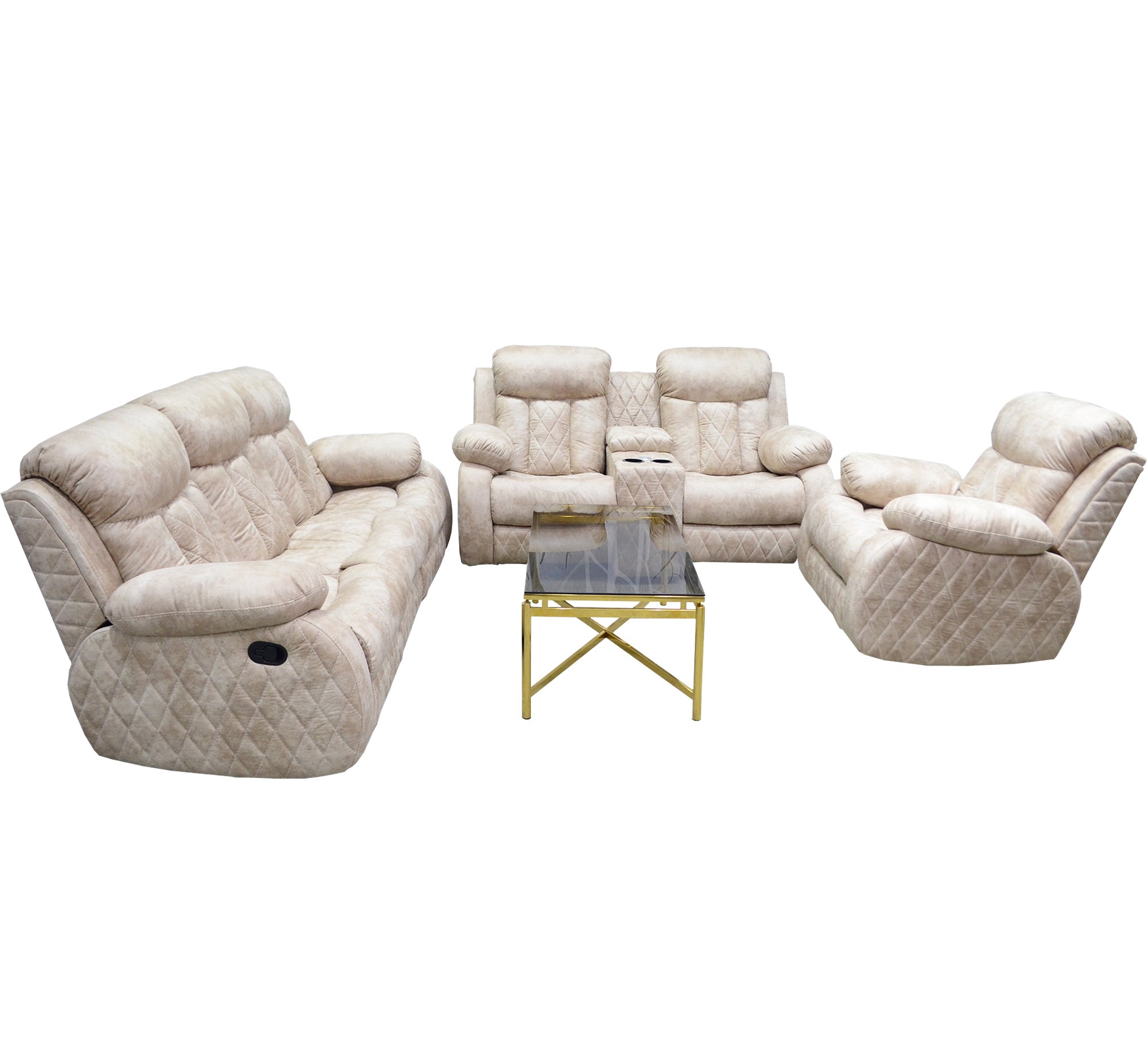 Lazy Boy Living Room Set: Light Cafe Comfort & Style - Vitrine Furniture - Lazyboy Set