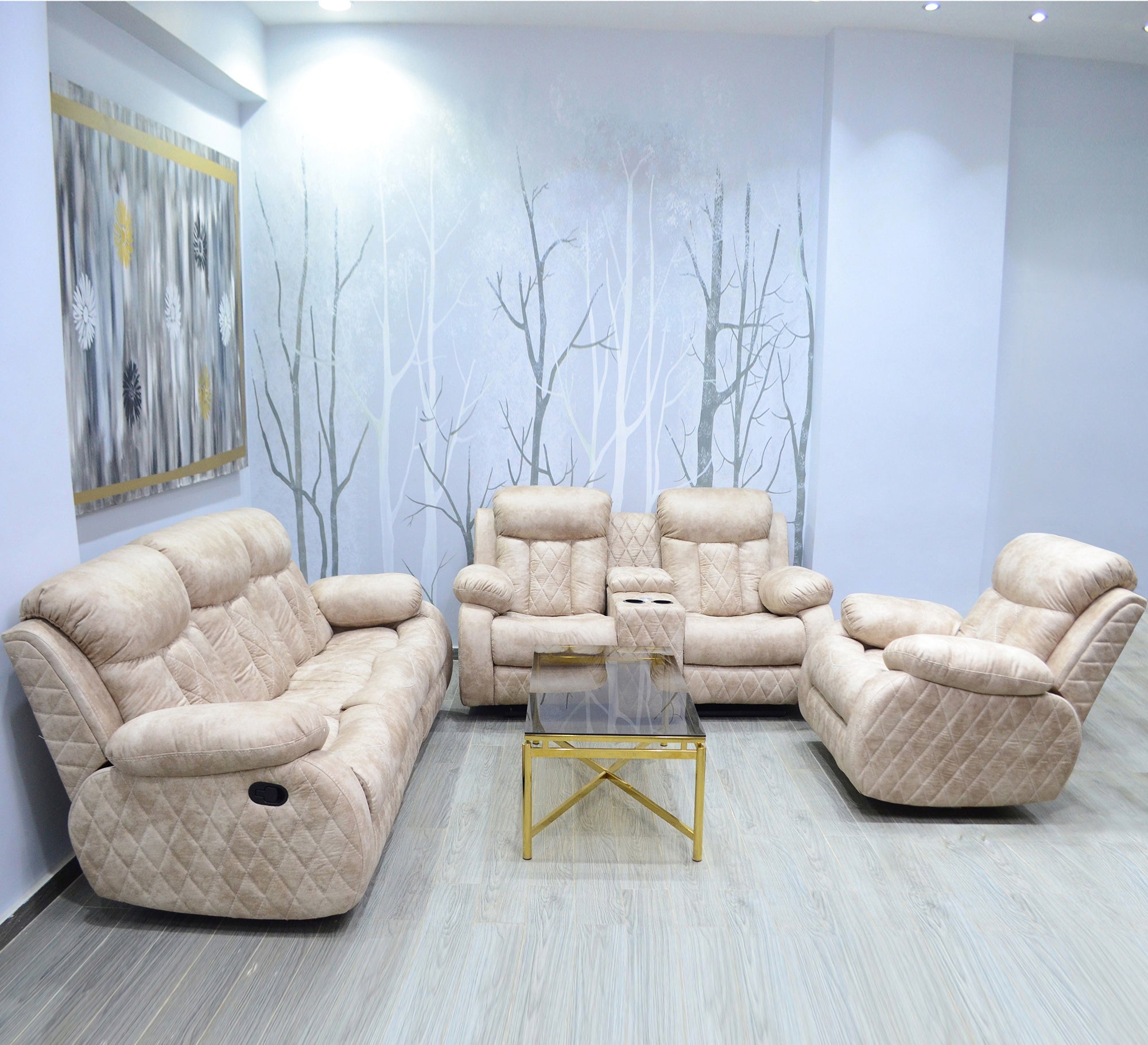 Lazy Boy Living Room Set: Light Cafe Comfort & Style - Vitrine Furniture - Lazyboy Set