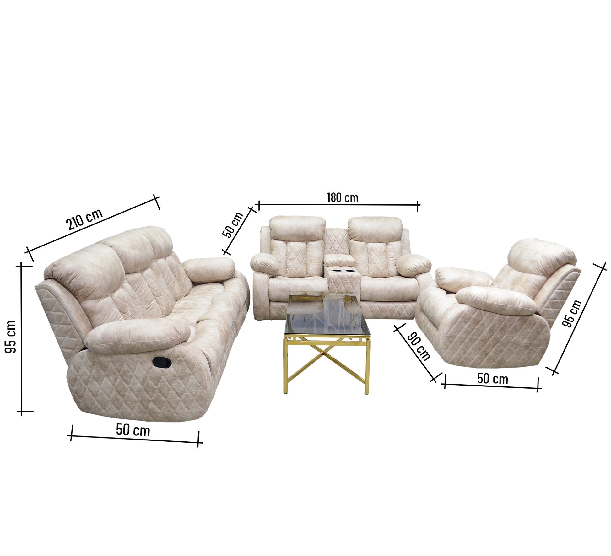 Lazy Boy Living Room Set: Light Cafe Comfort & Style - Vitrine Furniture - Lazyboy Set