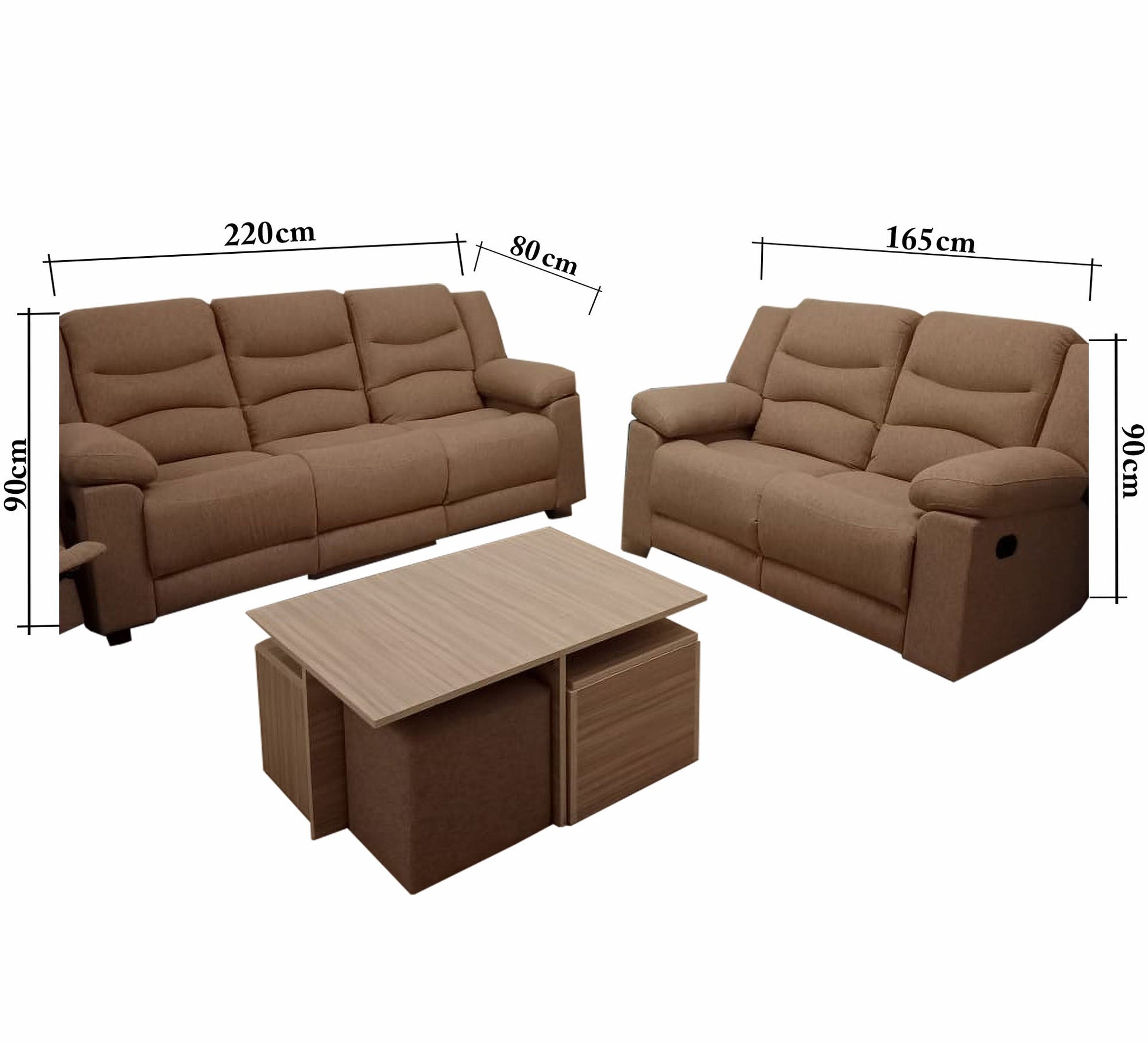 Lazy Boy living room with multiple mechanisms - Vitrine Furniture - Lazyboy Set