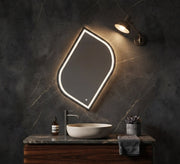 Leaf-shaped mirror with a light frame - Vitrine Furniture - Mirrors