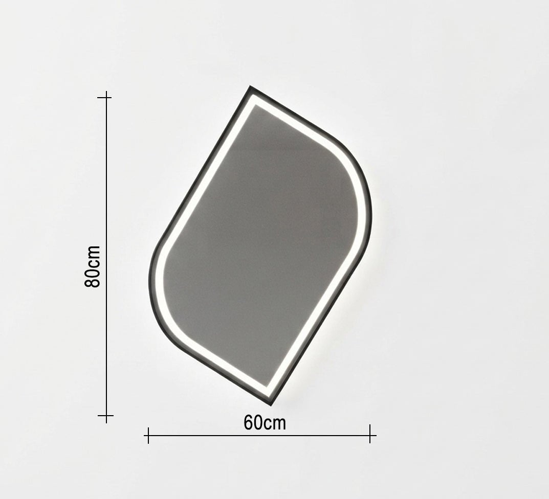 Leaf-shaped mirror with a light frame - Vitrine Furniture - Mirrors