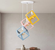 LED chandelier with three black circular rings - Vitrine Furniture - Ceiling lights