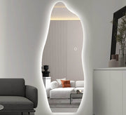 LED Mirror, Elegant Zigzag Frame for Modern Spaces - Vitrine Furniture - Mirrors