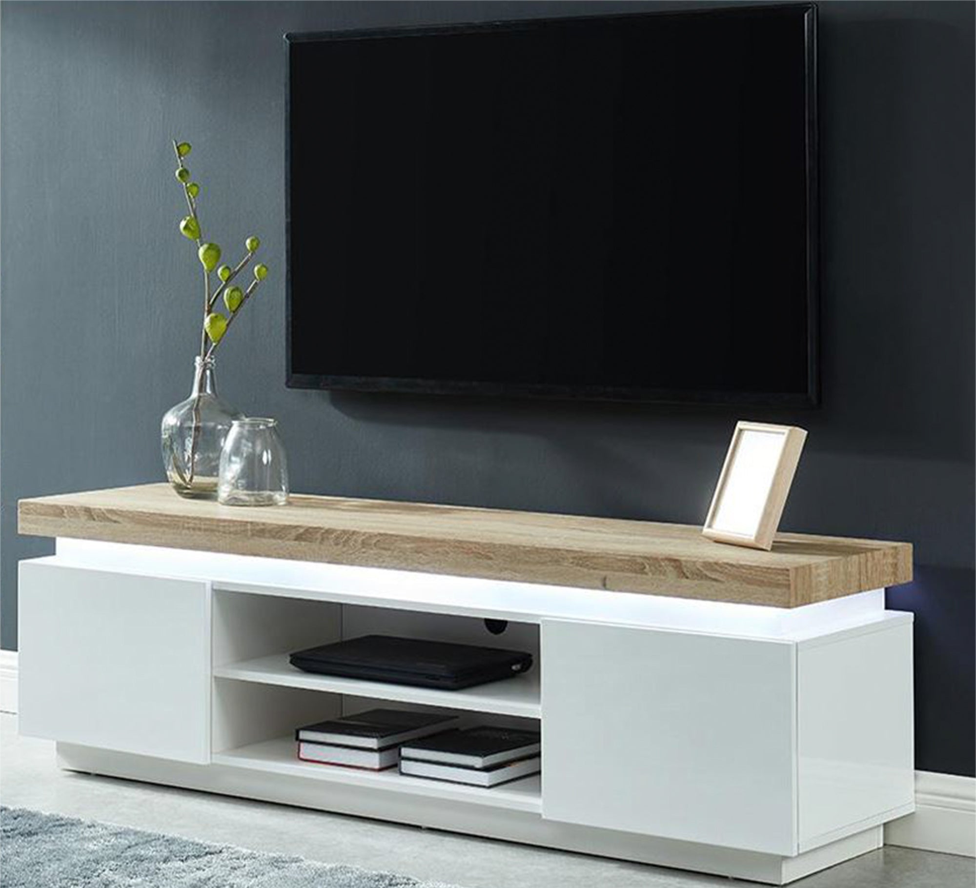 LED TV table 160 cm - Vitrine Furniture - Furniture
