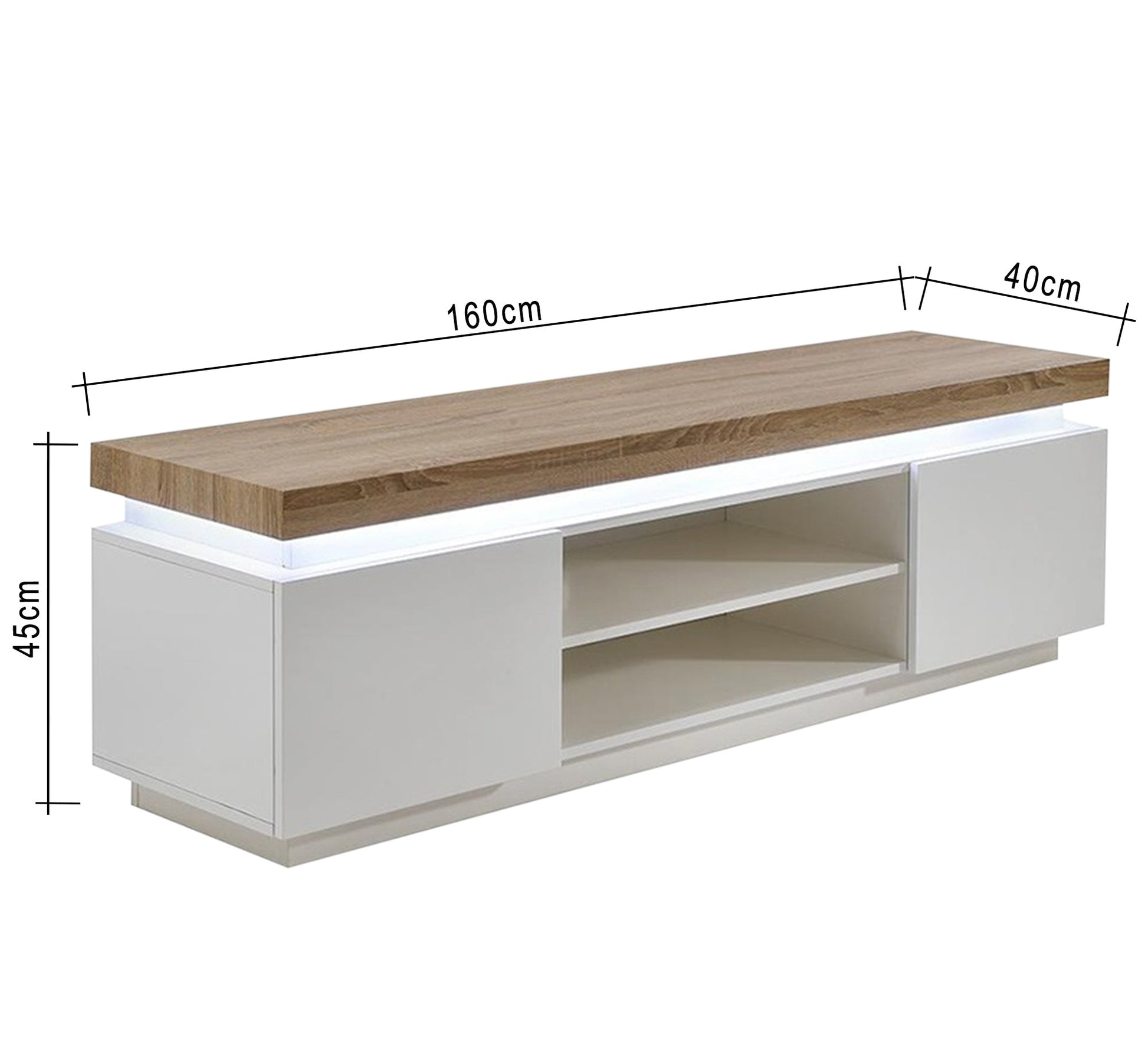 LED TV table 160 cm - Vitrine Furniture - Furniture