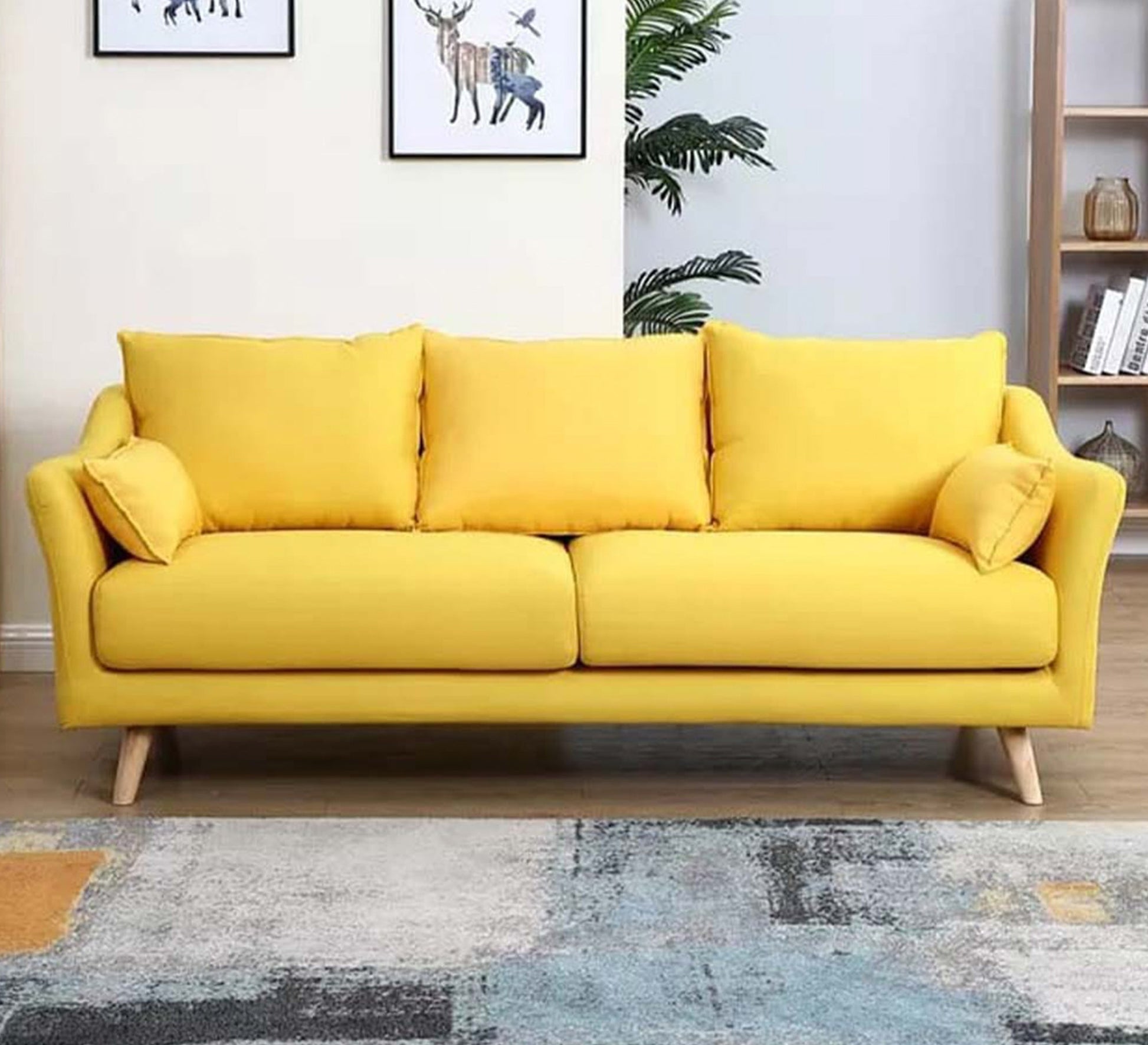 Lemon Yellow Sofa - Vibrant, Stylish, Comfortable - Vitrine Furniture - Furniture