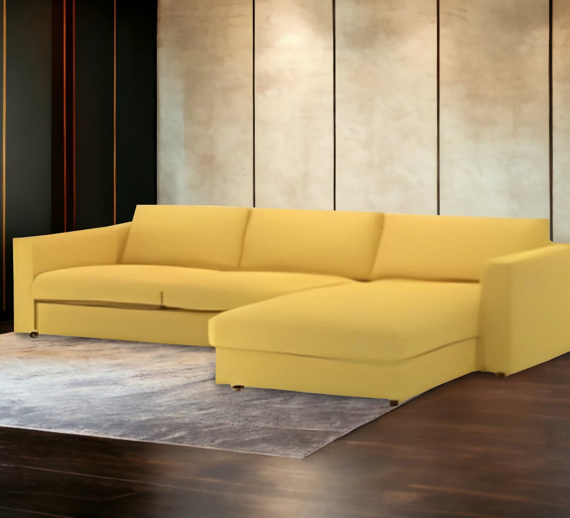 Letter L corner in canary yellow - Vitrine Furniture - Furniture