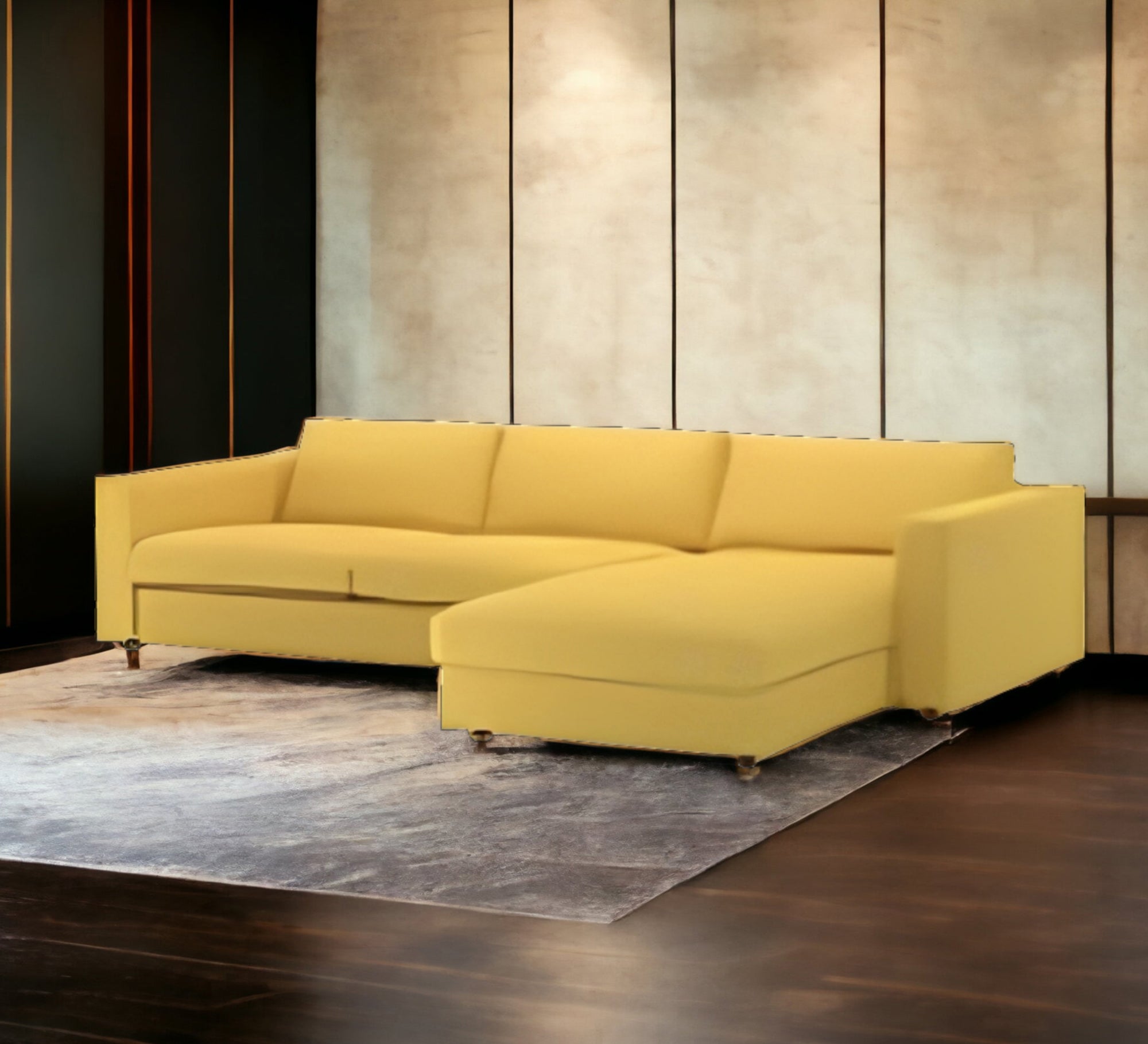 Letter L corner in canary yellow - Vitrine Furniture - Furniture
