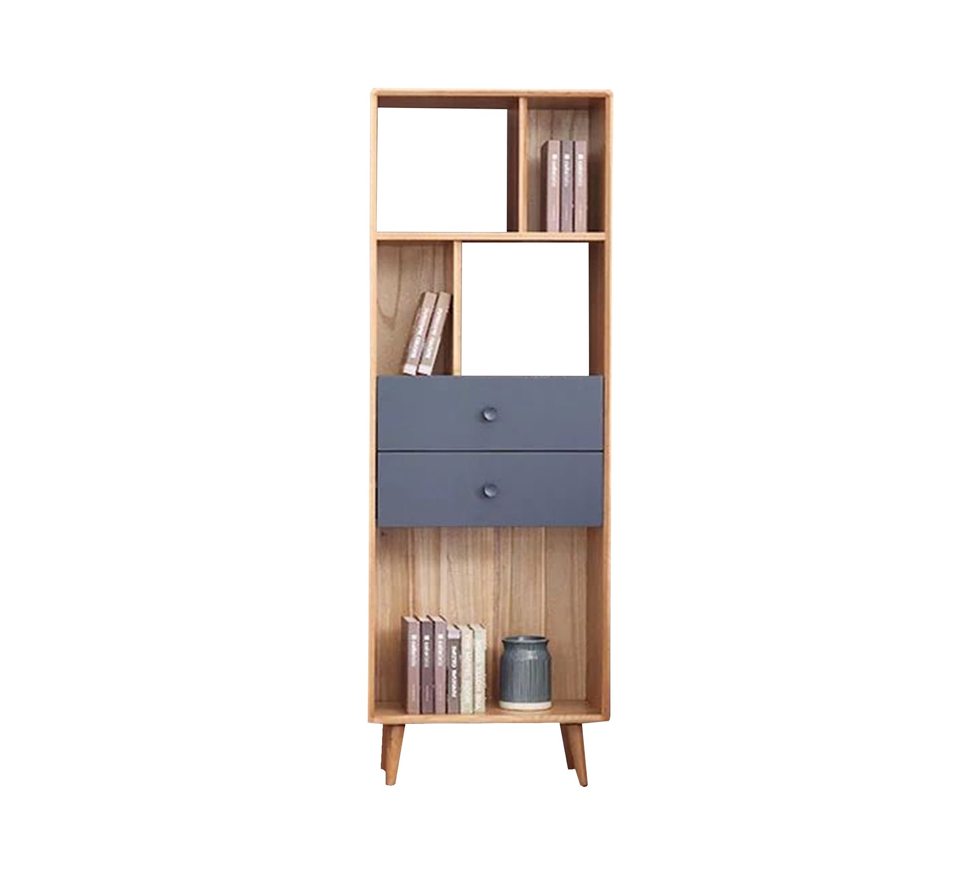 Library with two drawers and shelves - Vitrine Furniture - Furniture